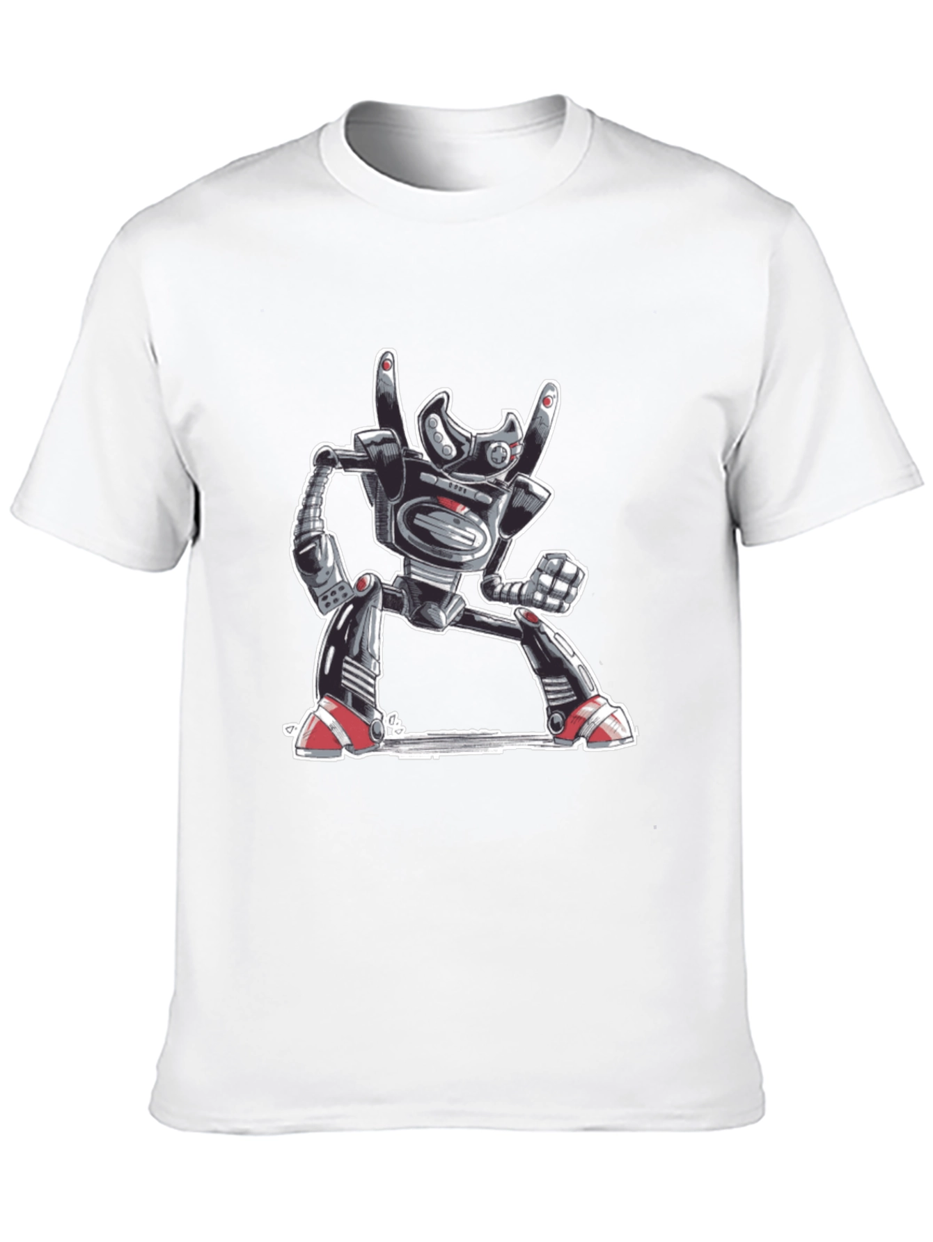 Robot Rock On T-Shirt - Cool Graphic Tee