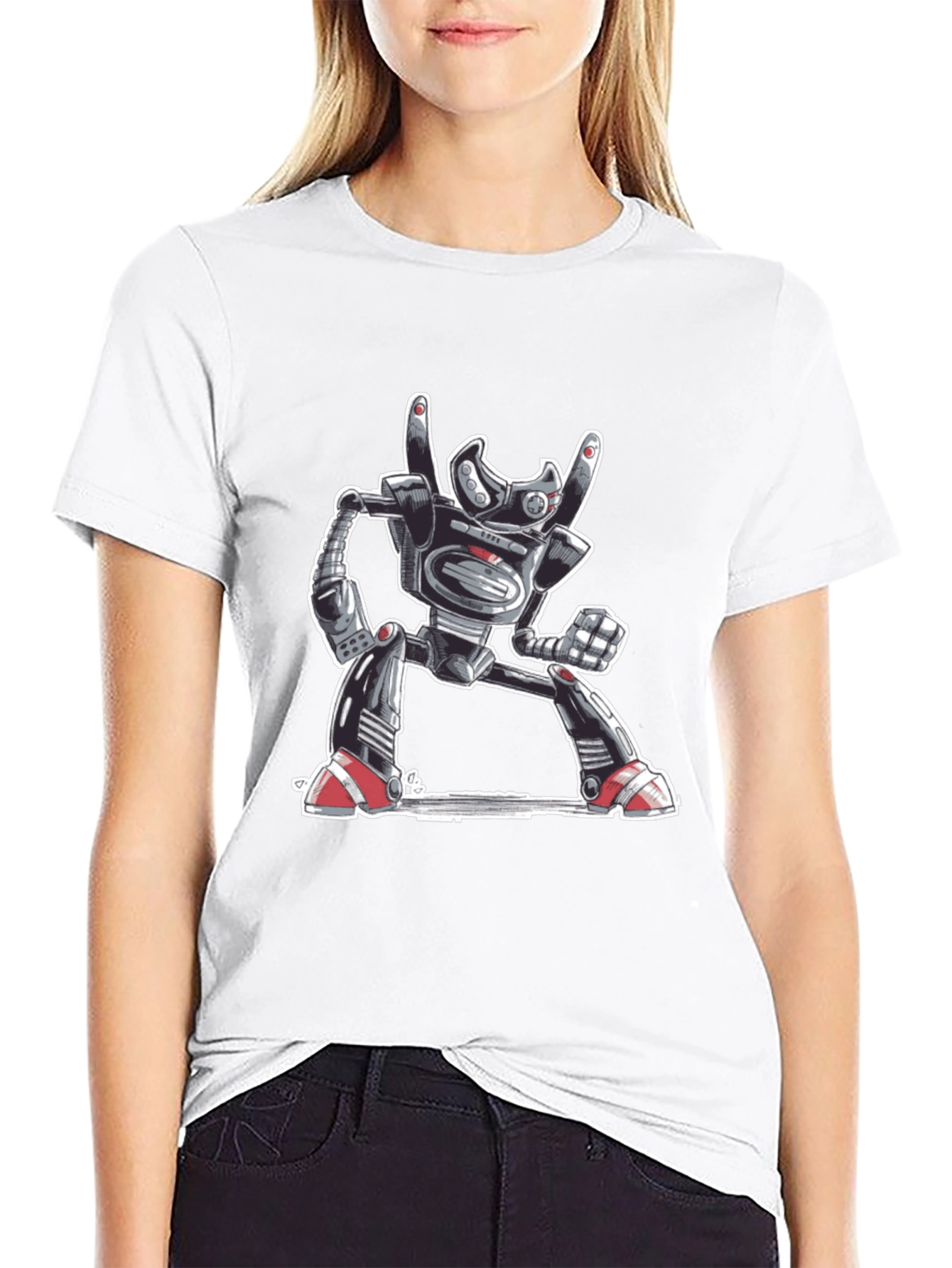 Robot Rock On T-Shirt - Cool Graphic Tee