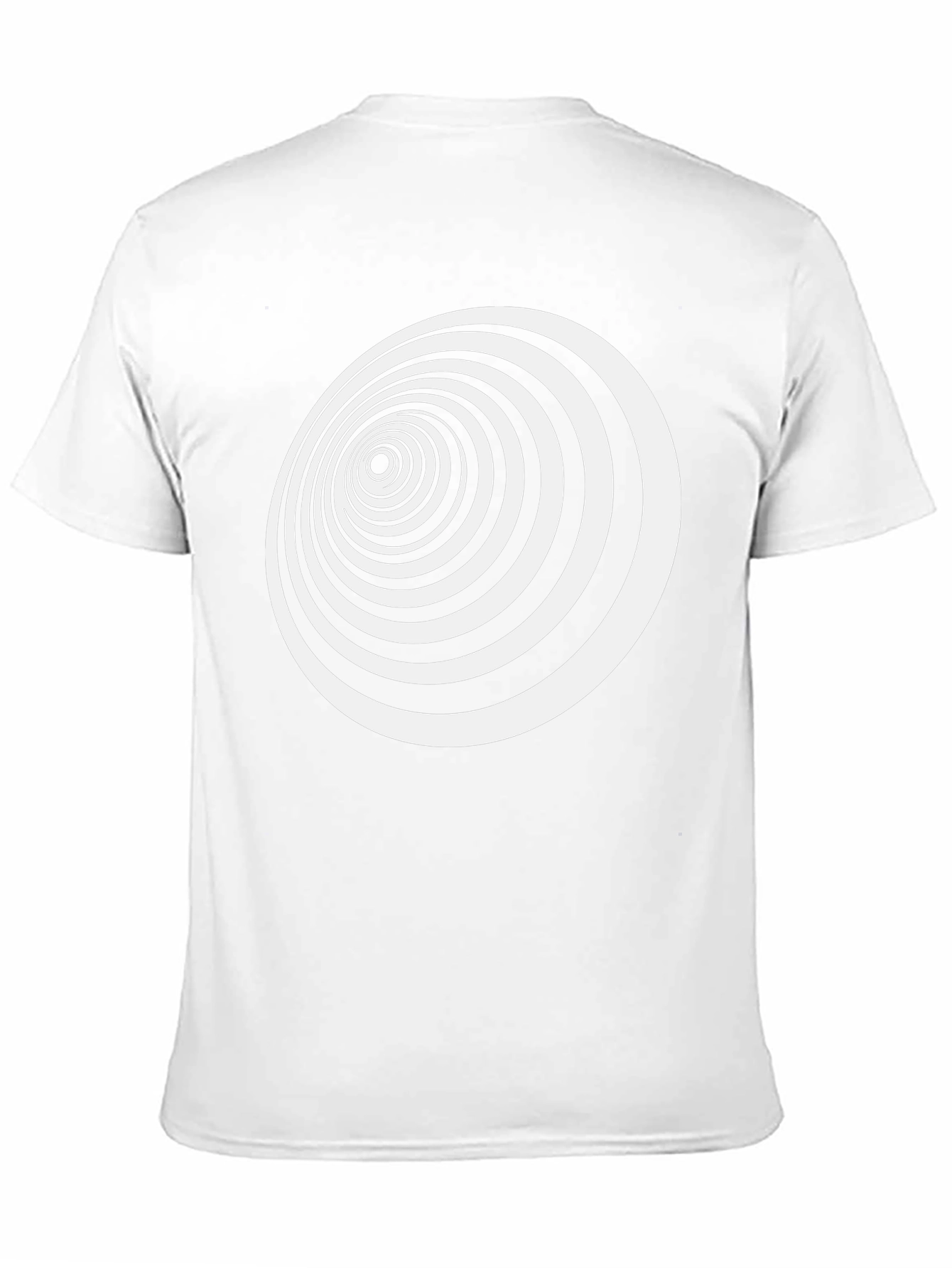 Hypnotic Black Tee - Spiral Optical Illusion Design
