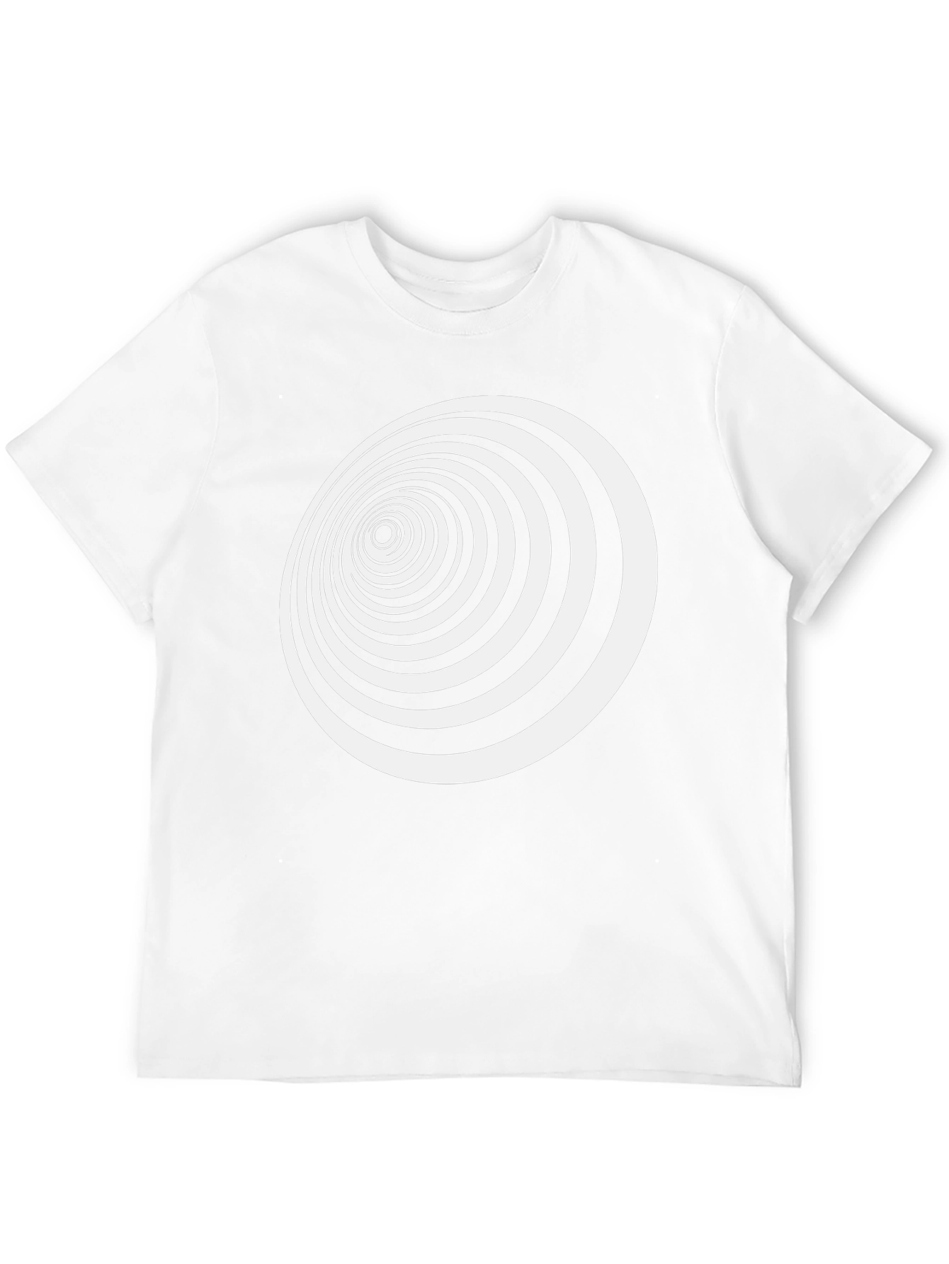 Hypnotic Black Tee - Spiral Optical Illusion Design