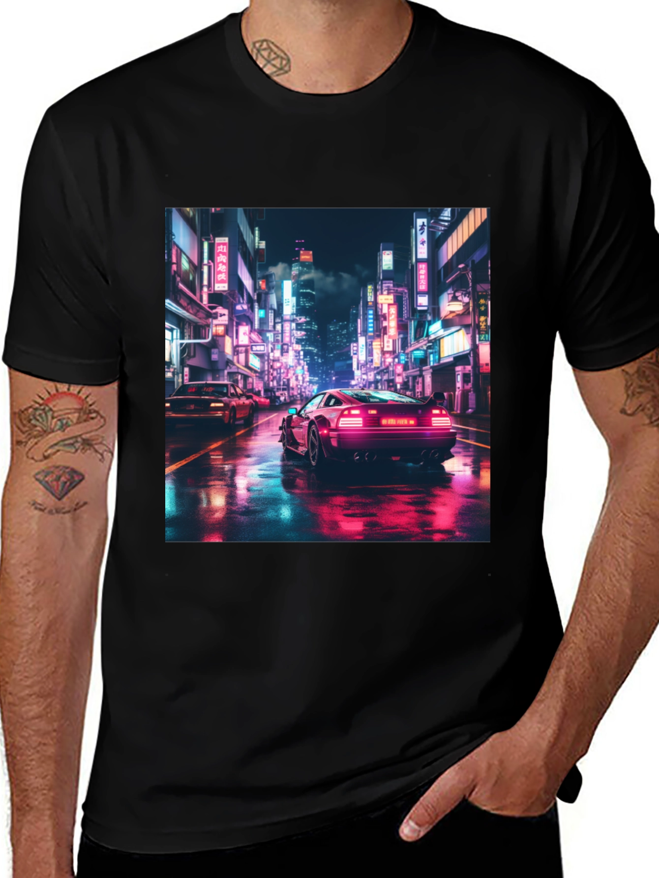 Retro City Drive Black T-Shirt