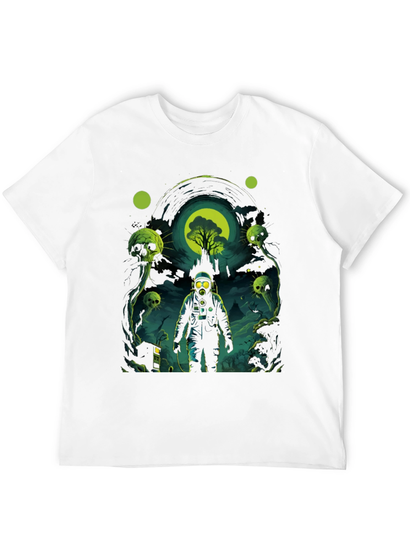 Astronaut Gas Mask Graphic Tee - Black
