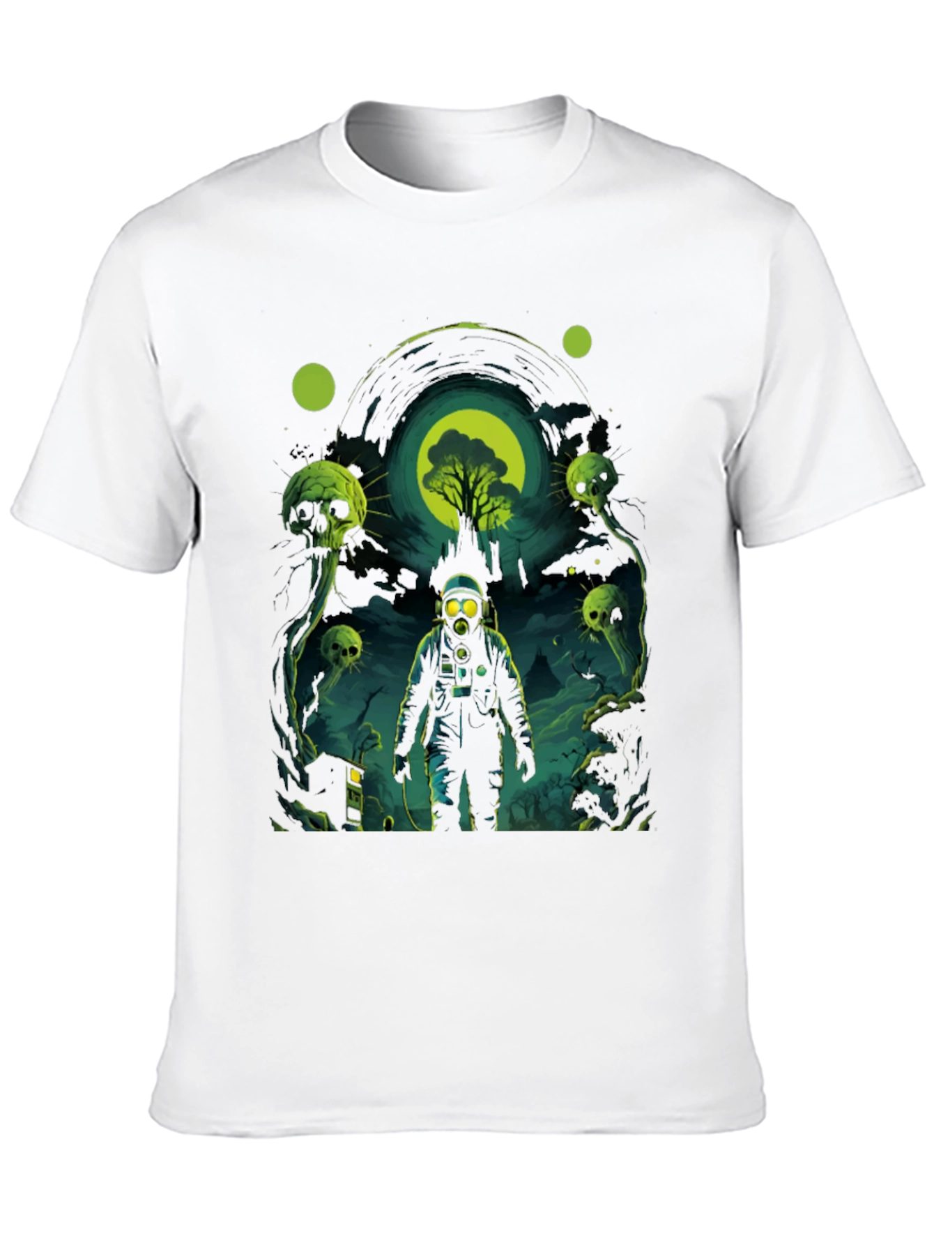 Astronaut Gas Mask Graphic Tee - Black