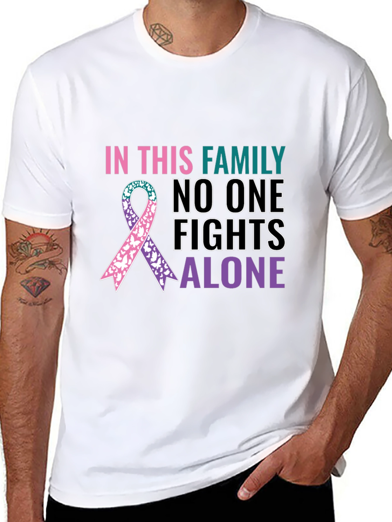 In This Family No One Fights Alone Graphic Tee