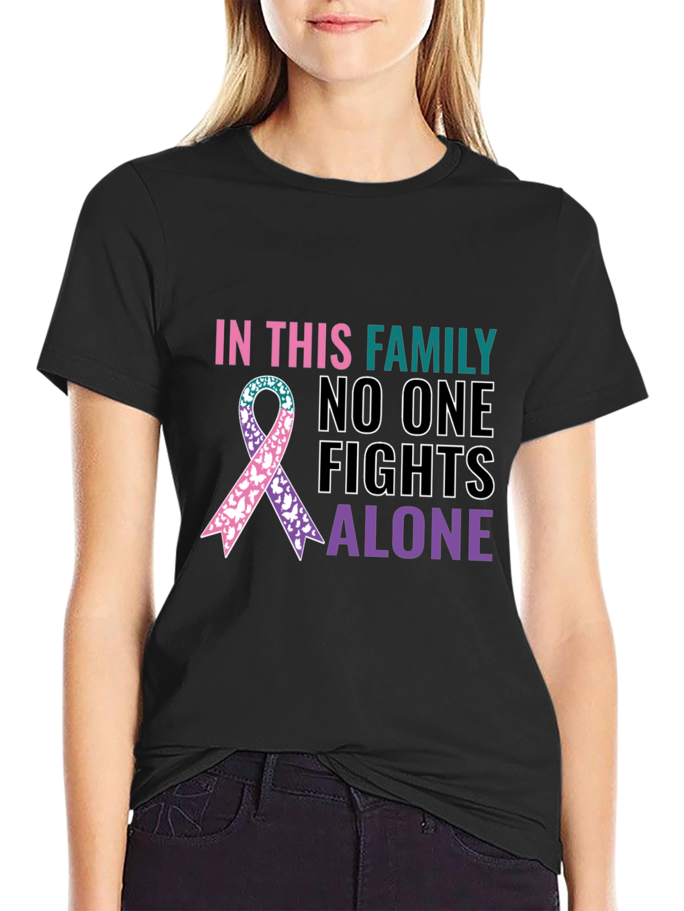 In This Family No One Fights Alone Graphic Tee