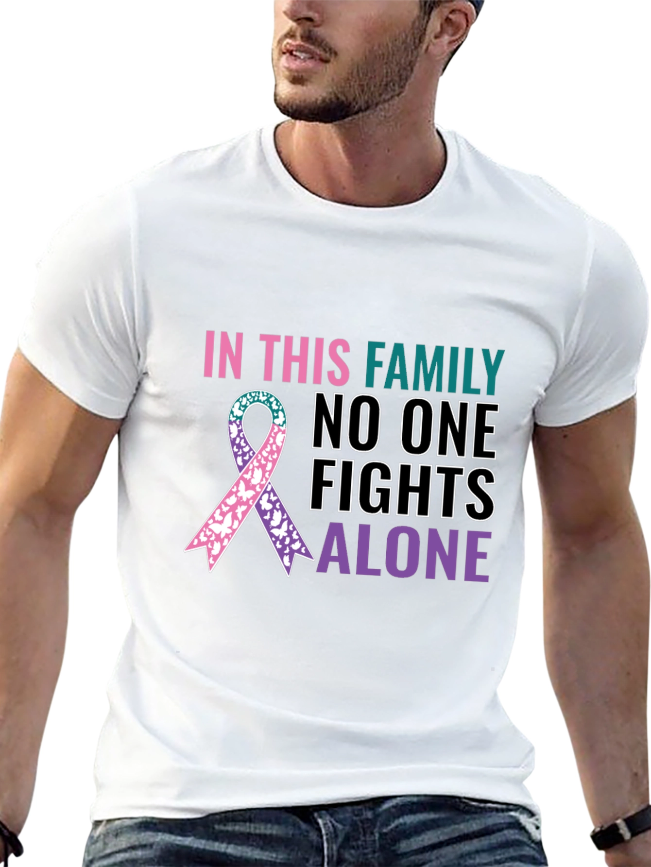 In This Family No One Fights Alone Graphic Tee