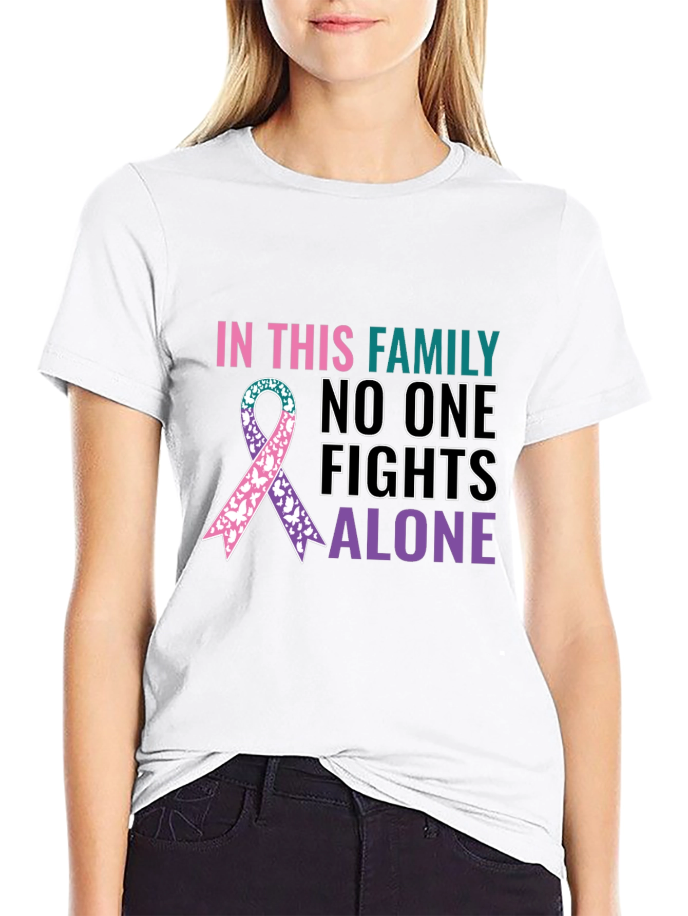 In This Family No One Fights Alone Graphic Tee