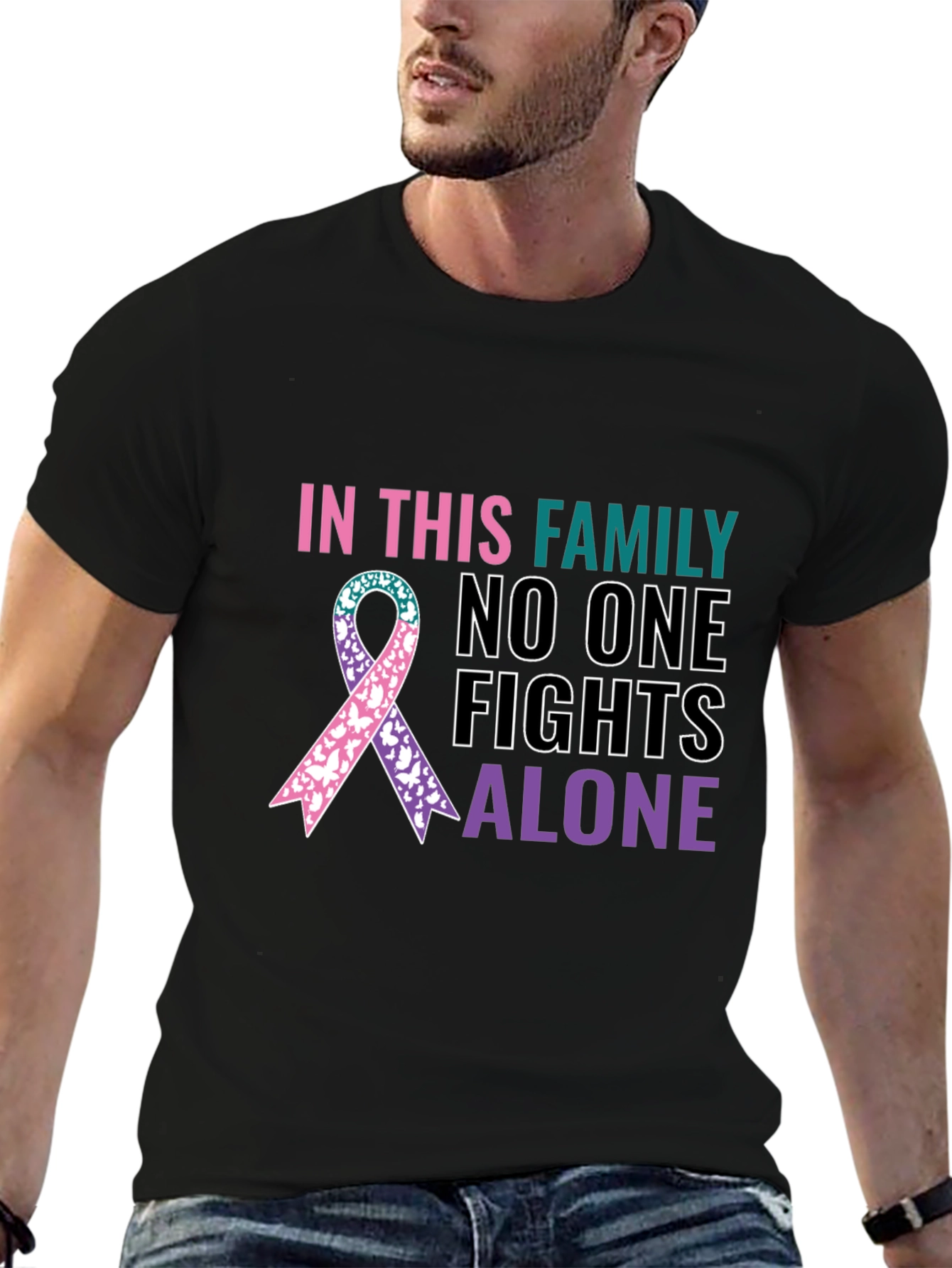 In This Family No One Fights Alone Graphic Tee