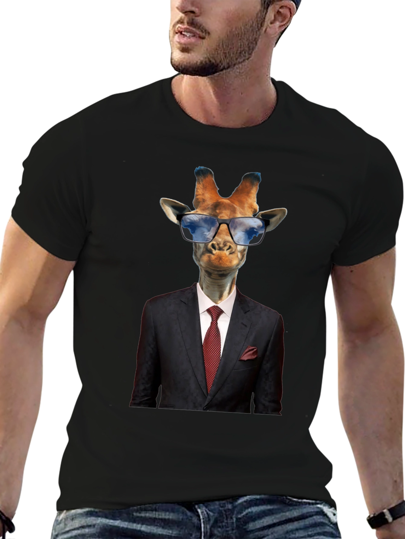 Giraffe Suit T-Shirt - Cool Animal Graphic Tee