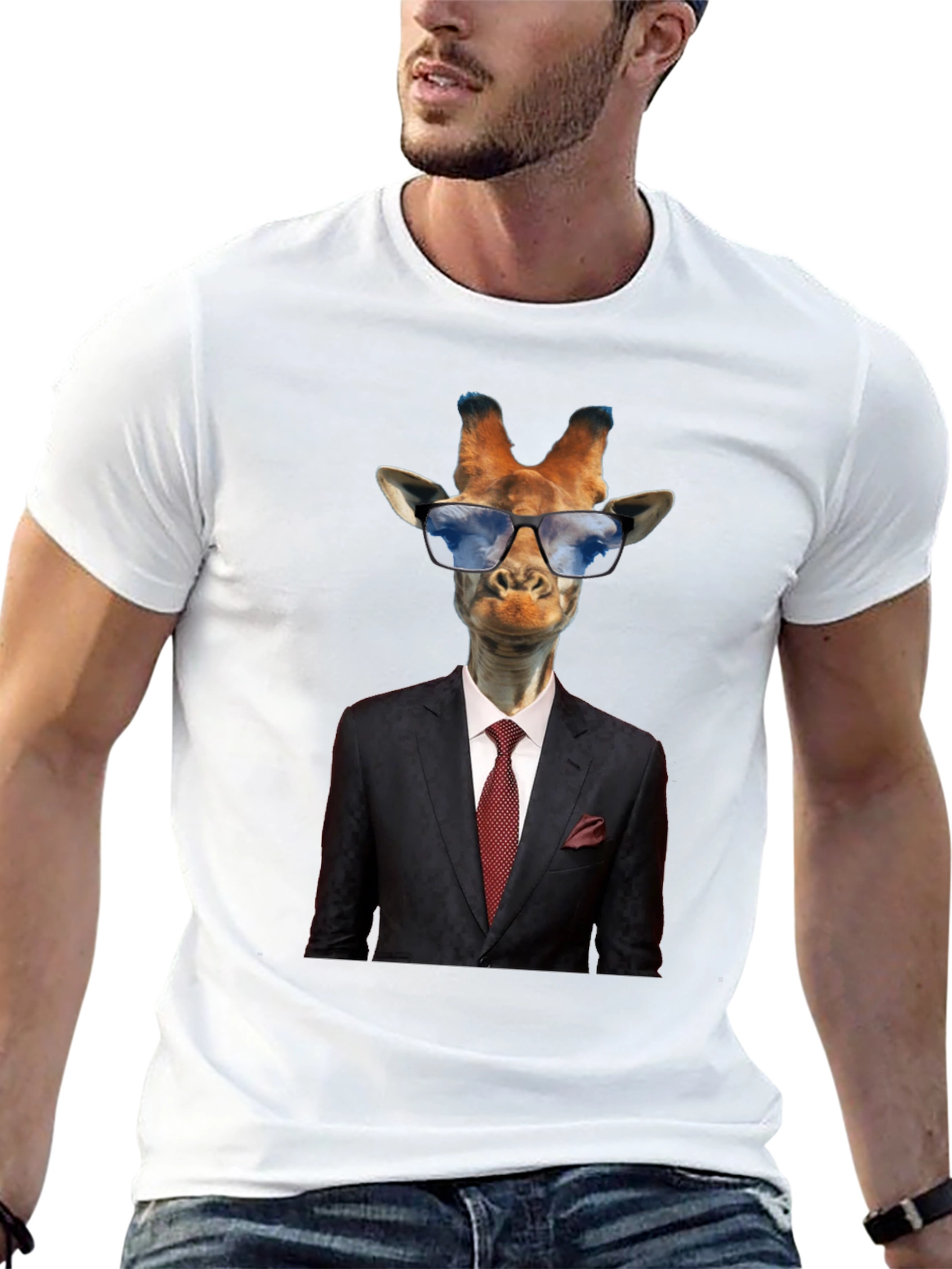 Giraffe Suit T-Shirt - Cool Animal Graphic Tee