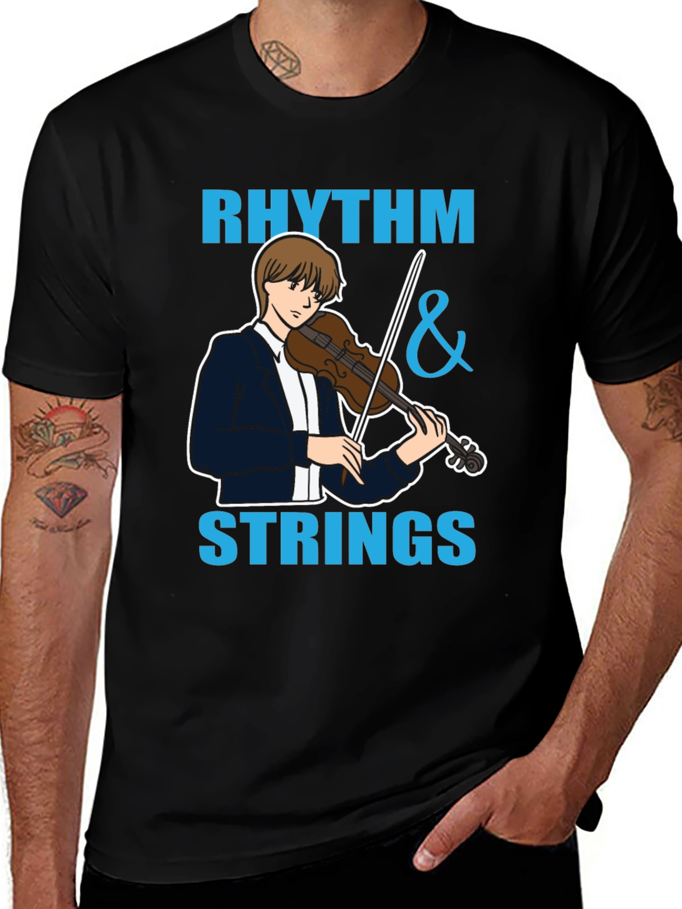 Rhythm & Strings Graphic T-Shirt - Musicians Tee