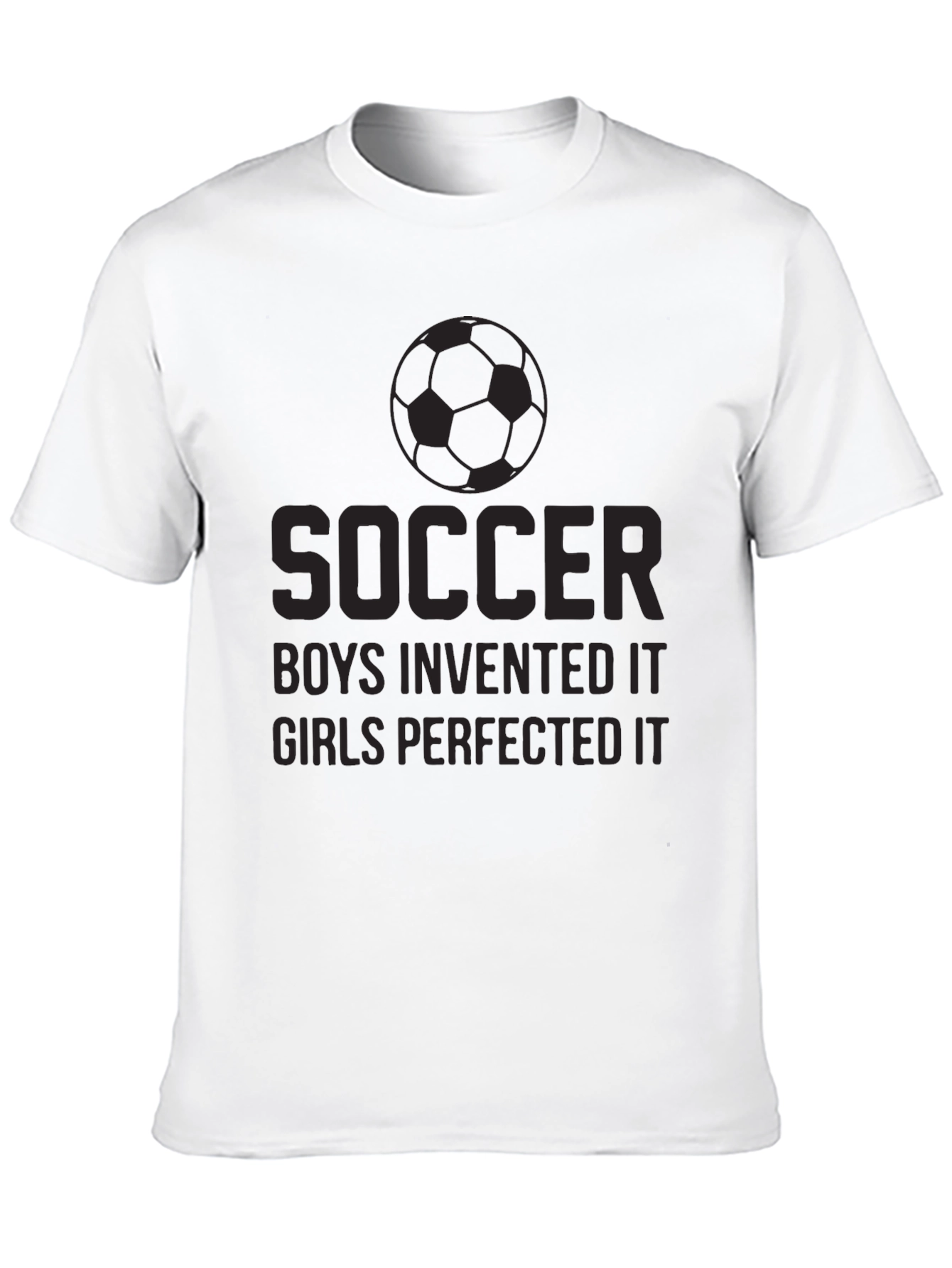 Soccer Boys Invented It T-Shirt - Black