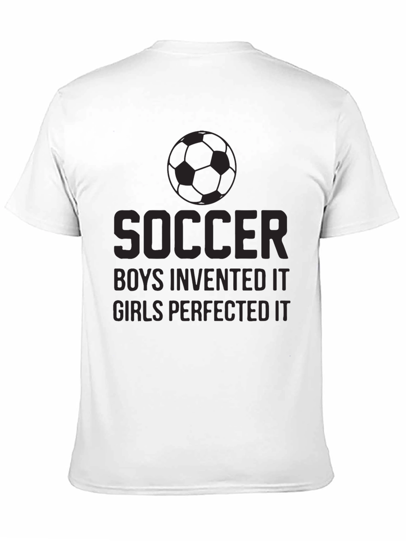 Soccer Boys Invented It T-Shirt - Black