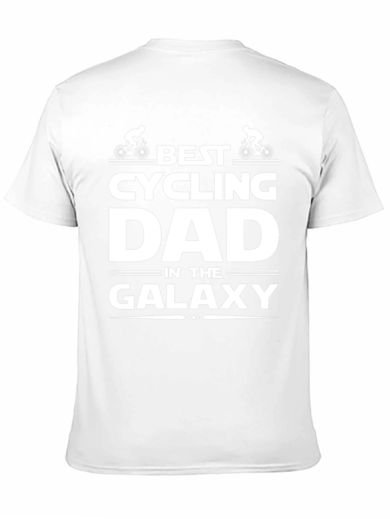 Best Cycling Dad in the Galaxy Black T-Shirt