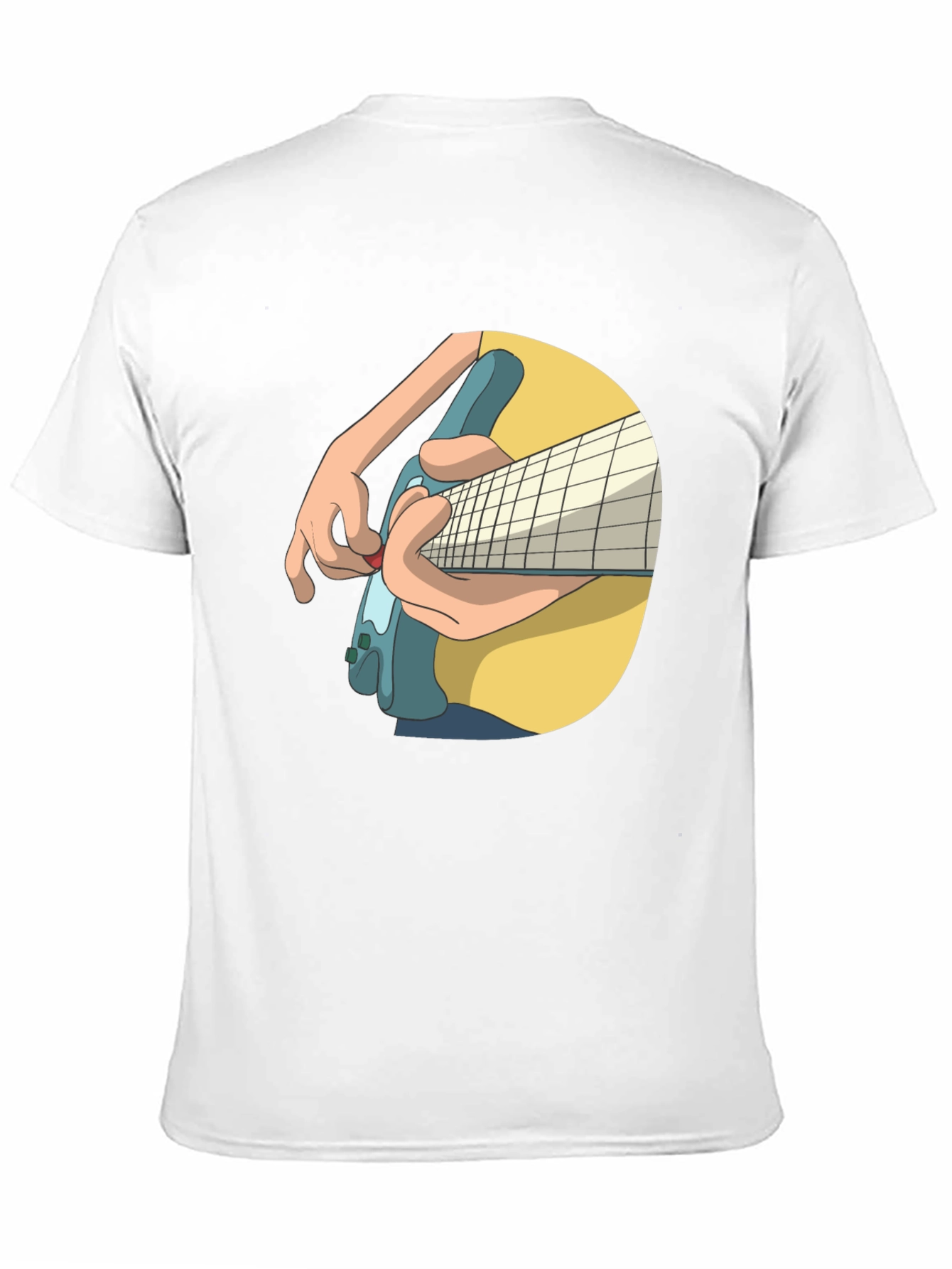 Guitar Player Graphic Tee - Black Cotton T-Shirt
