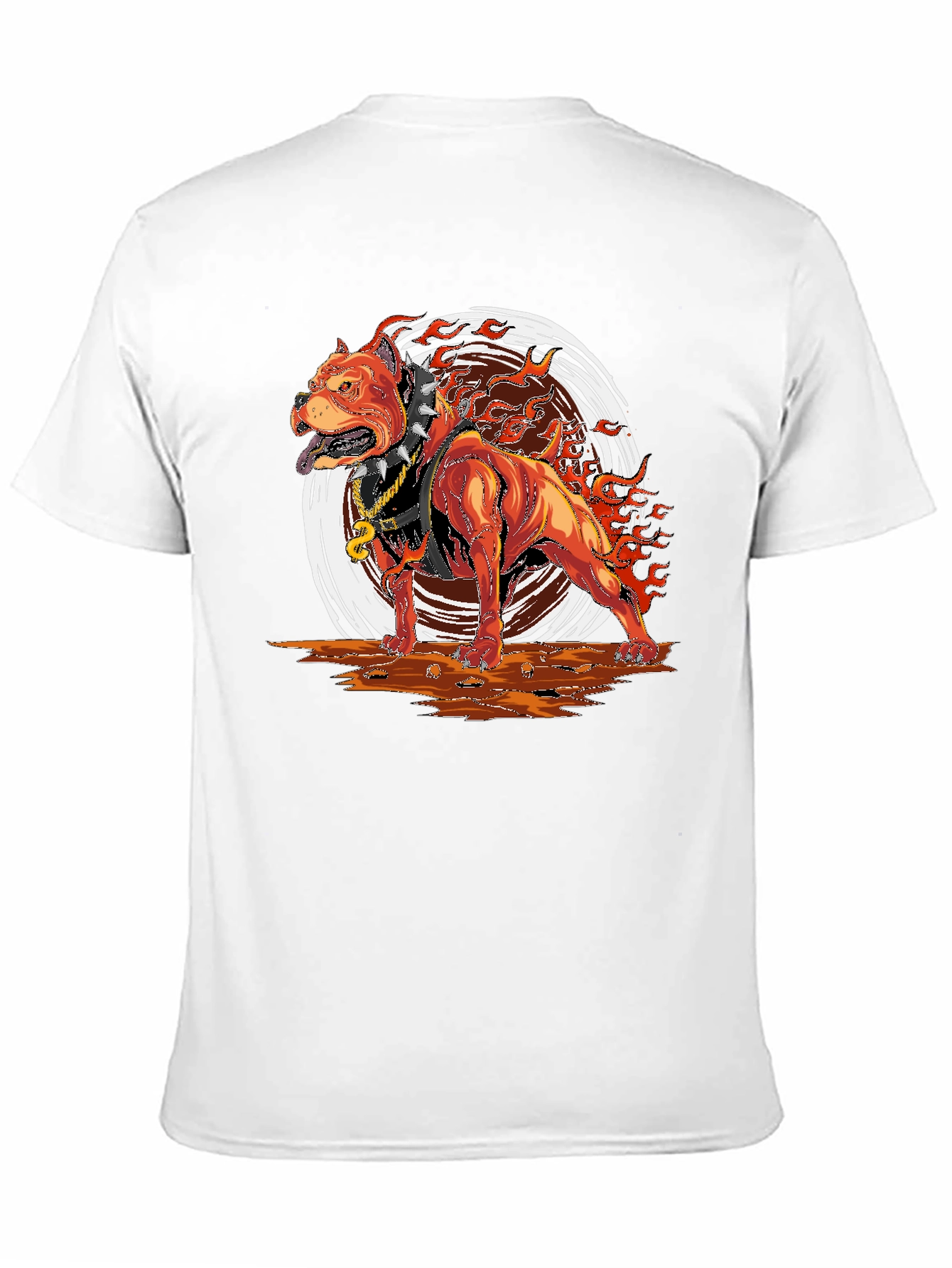 Fiery Pitbull Graphic T-Shirt