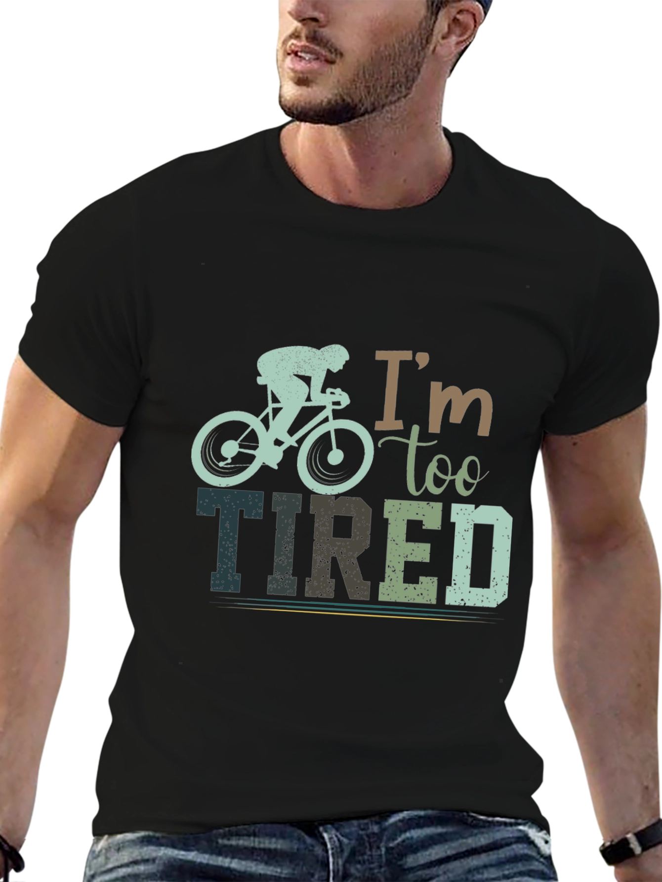 Im Too Tired Cycling Graphic T-Shirt