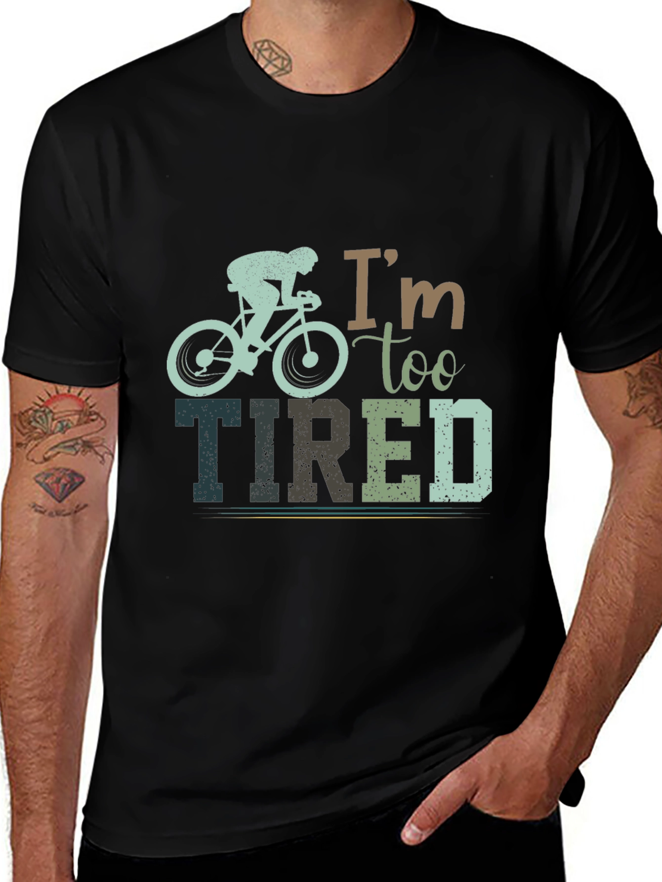 Im Too Tired Cycling Graphic T-Shirt