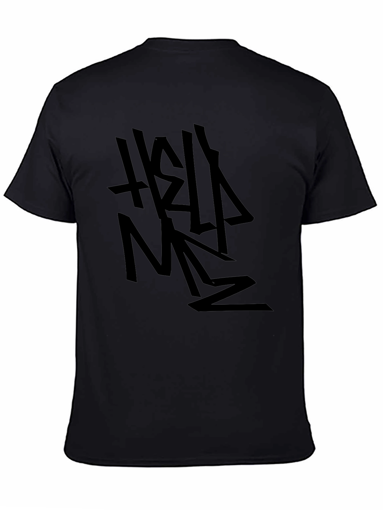 Edgy Help Me Graphic Black T-Shirt