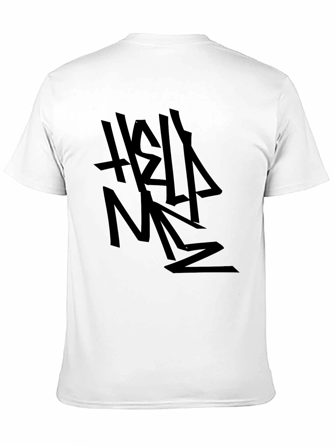 Edgy Help Me Graphic Black T-Shirt