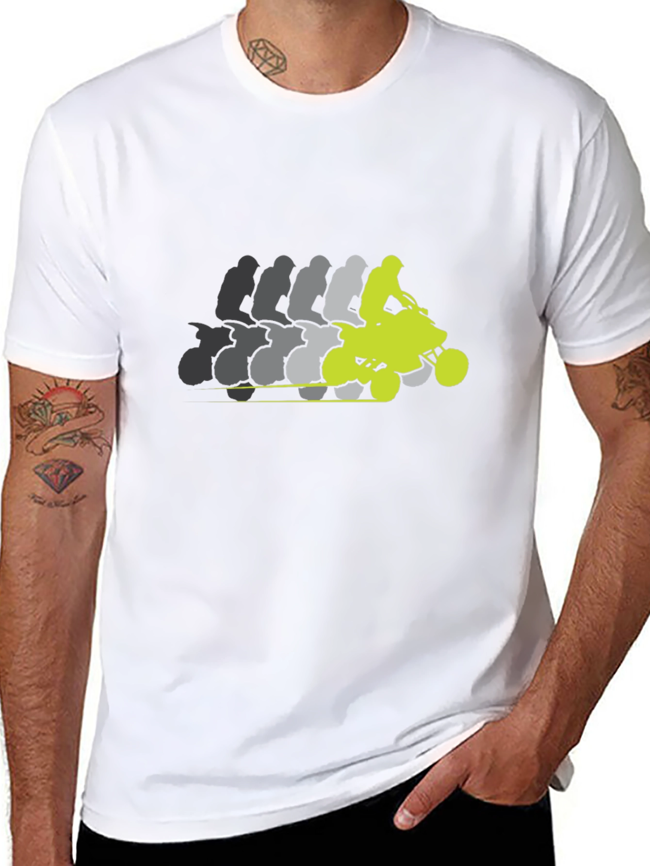 Black ATV Rider Graphic Tee