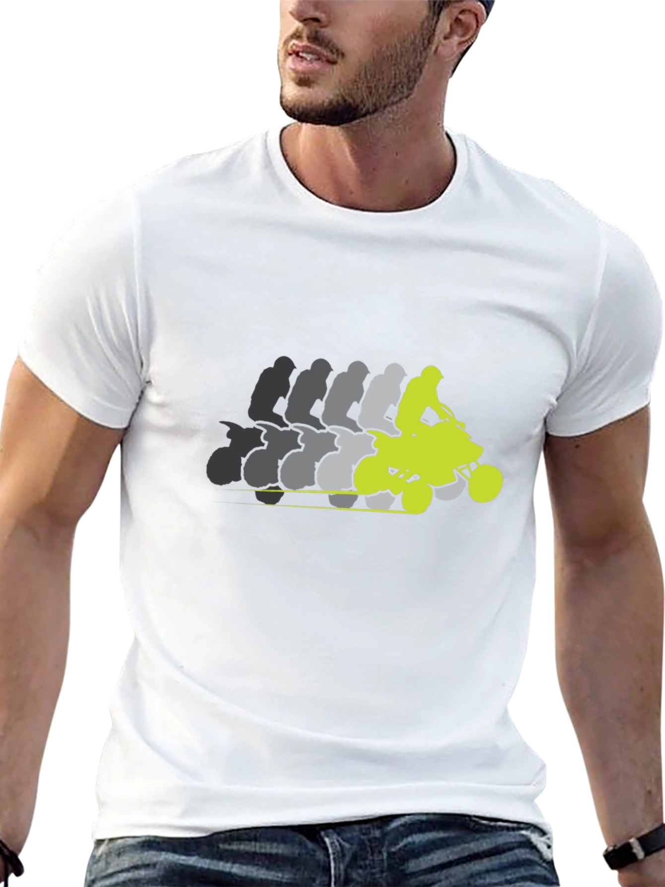 Black ATV Rider Graphic Tee