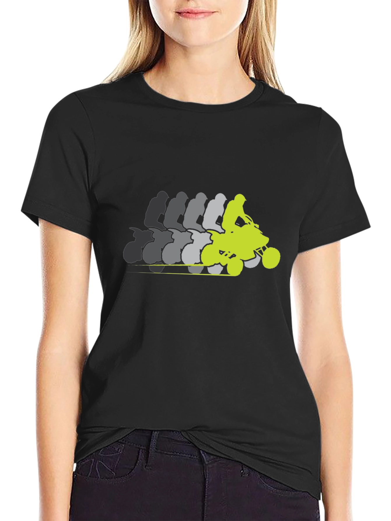 Black ATV Rider Graphic Tee
