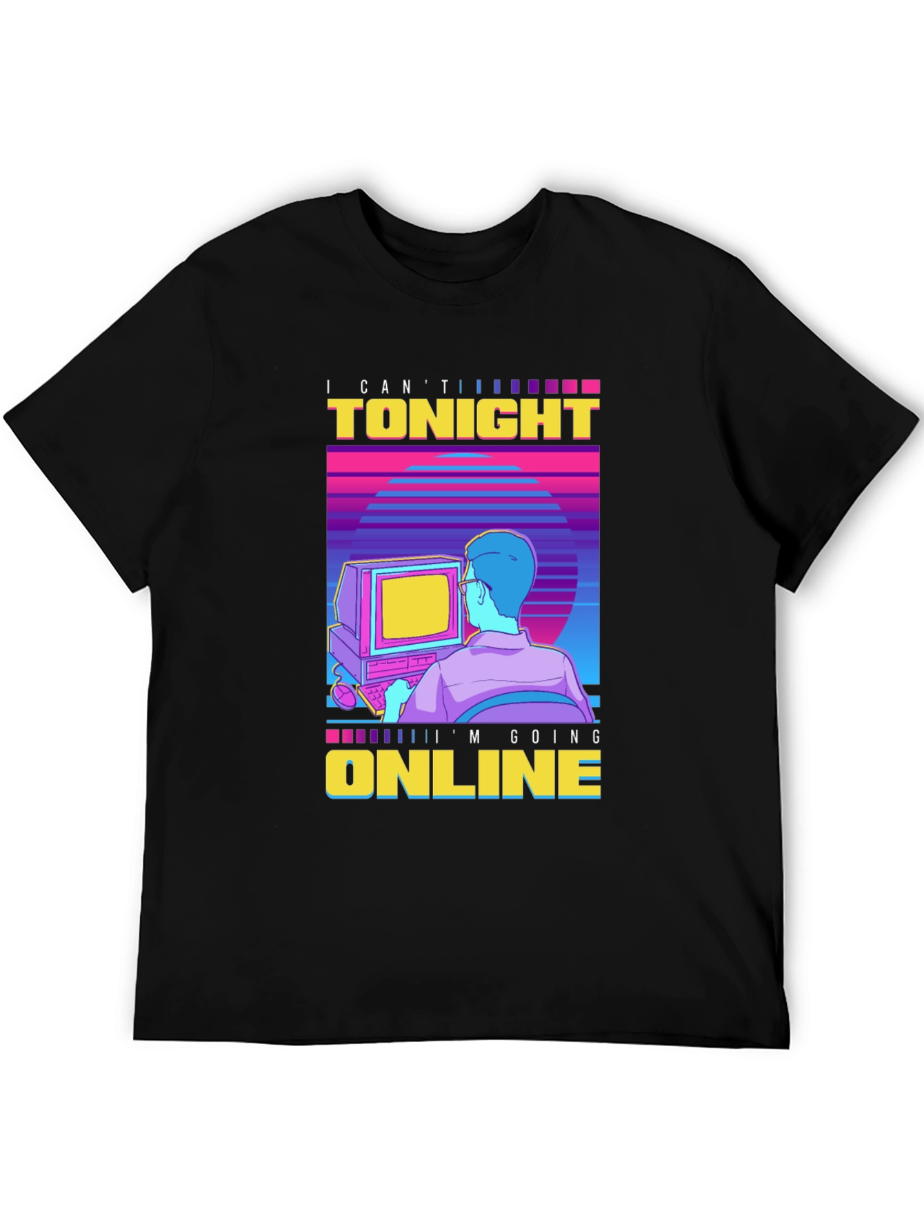 Retro Online Gamer T-Shirt - I Cant Tonight