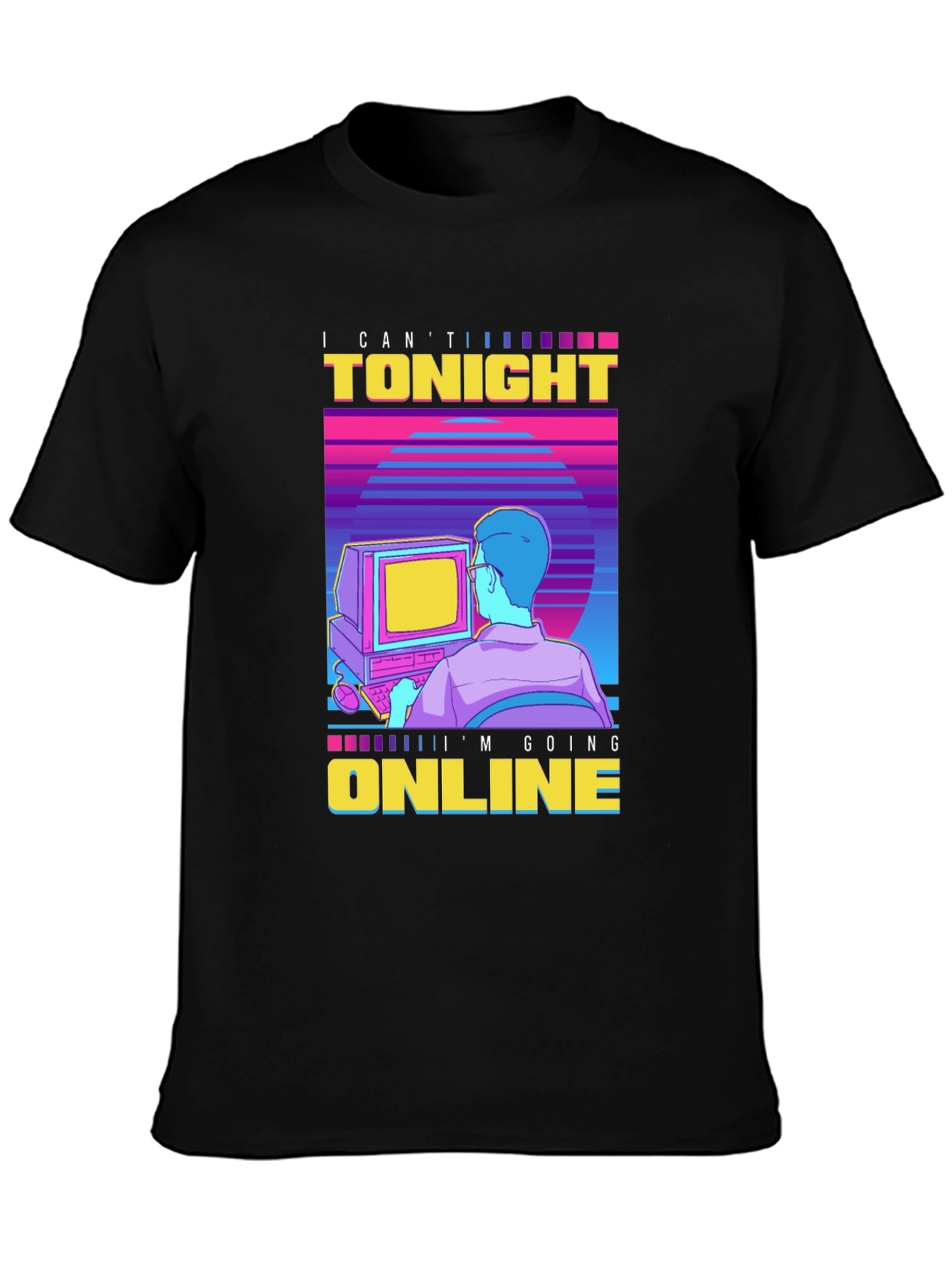 Retro Online Gamer T-Shirt - I Cant Tonight