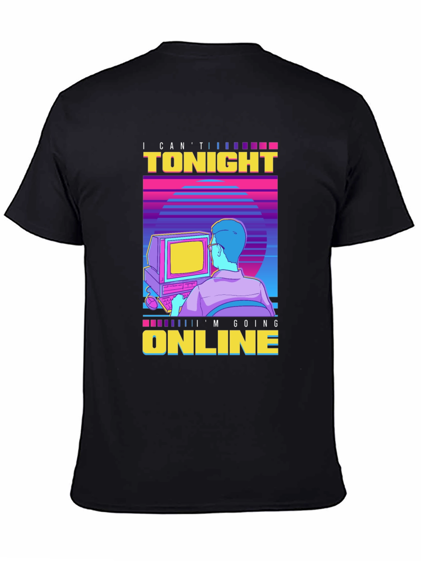 Retro Online Gamer T-Shirt - I Cant Tonight