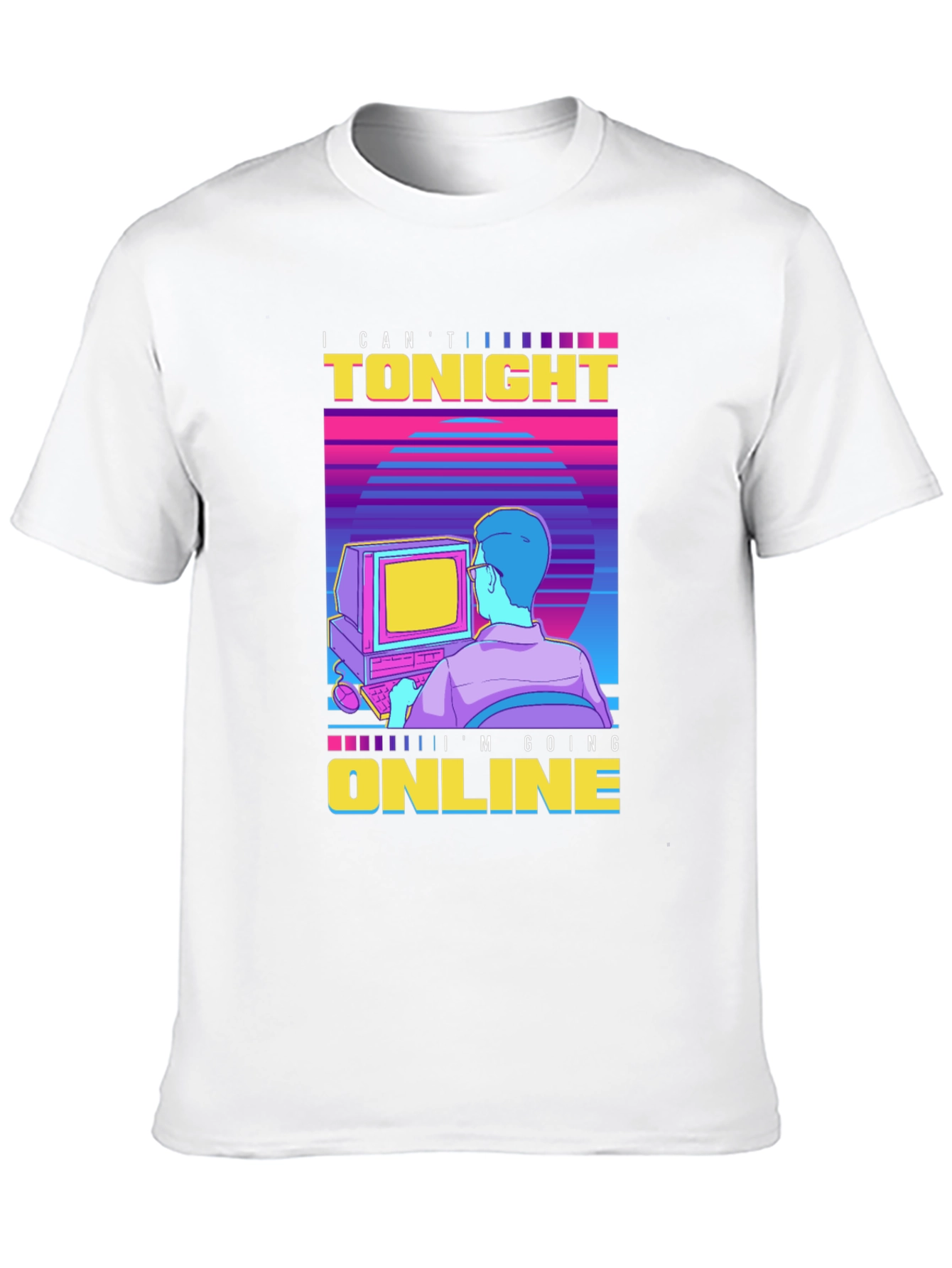 Retro Online Gamer T-Shirt - I Cant Tonight