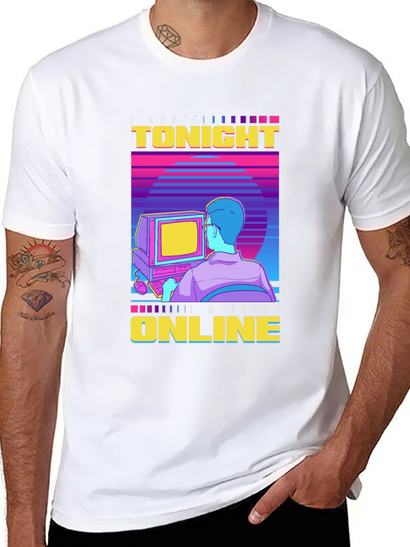 Retro Online Gamer T-Shirt - I Cant Tonight