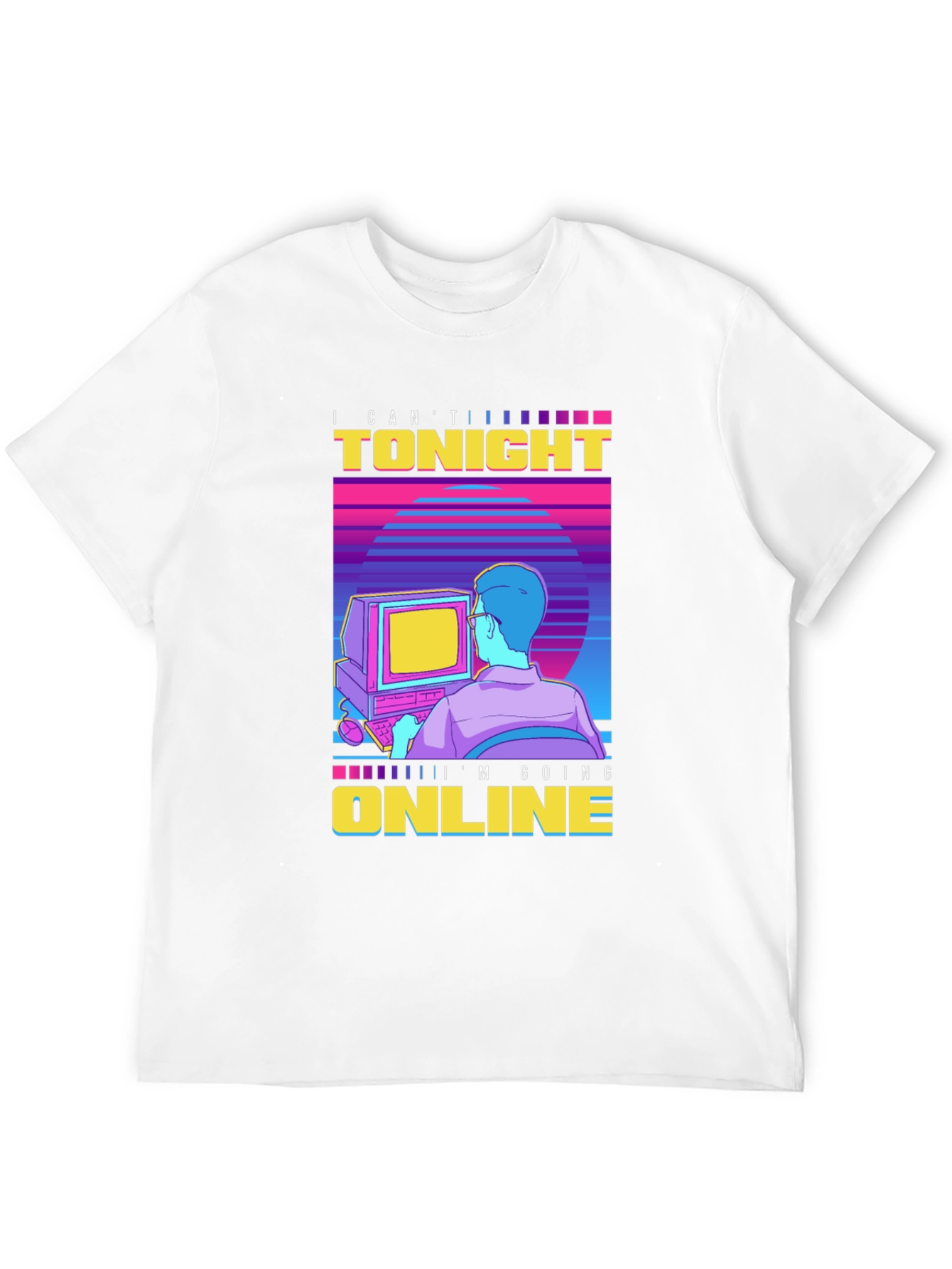Retro Online Gamer T-Shirt - I Cant Tonight
