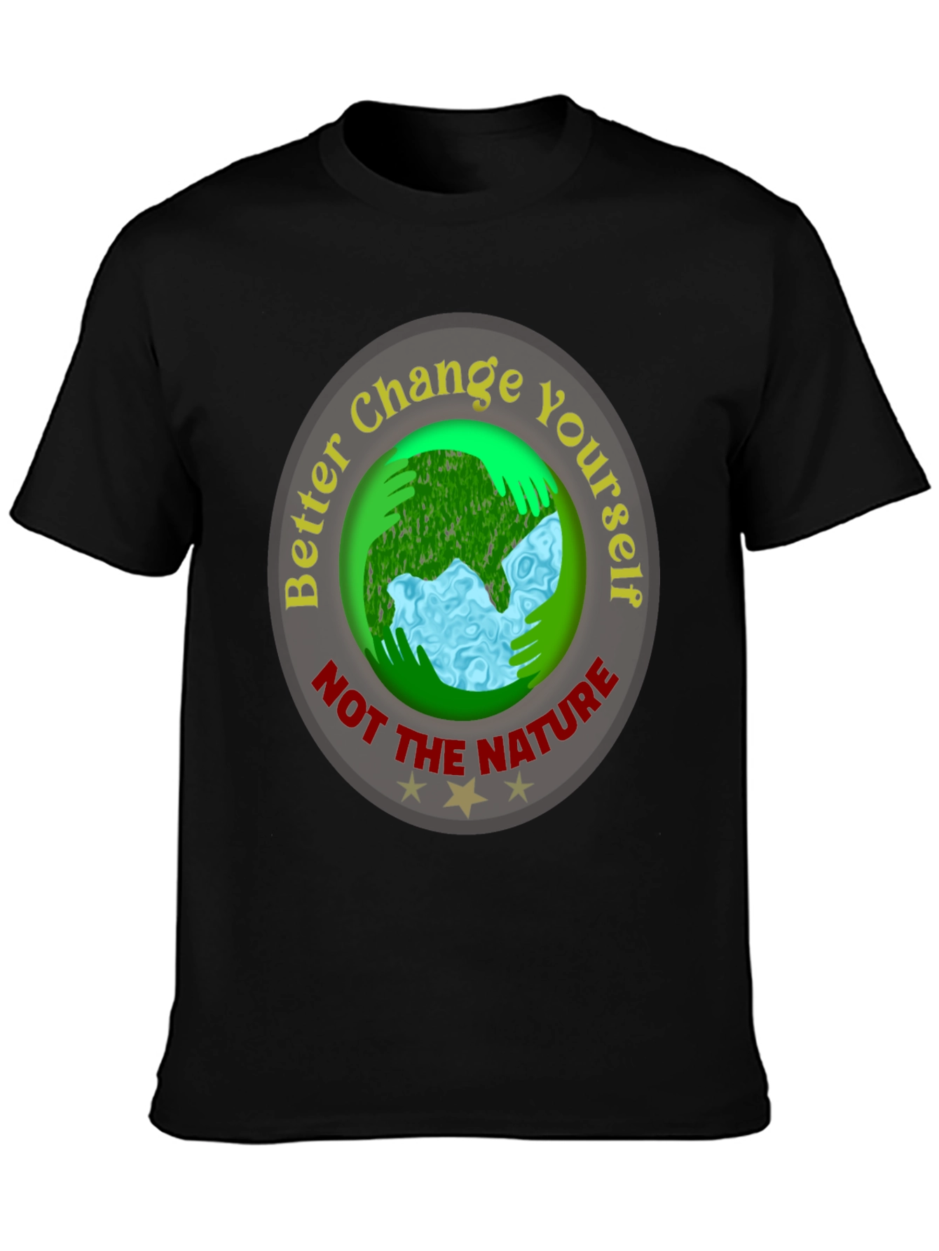 Eco-Friendly Slogan T-Shirt: Change Yourself Not The Nature