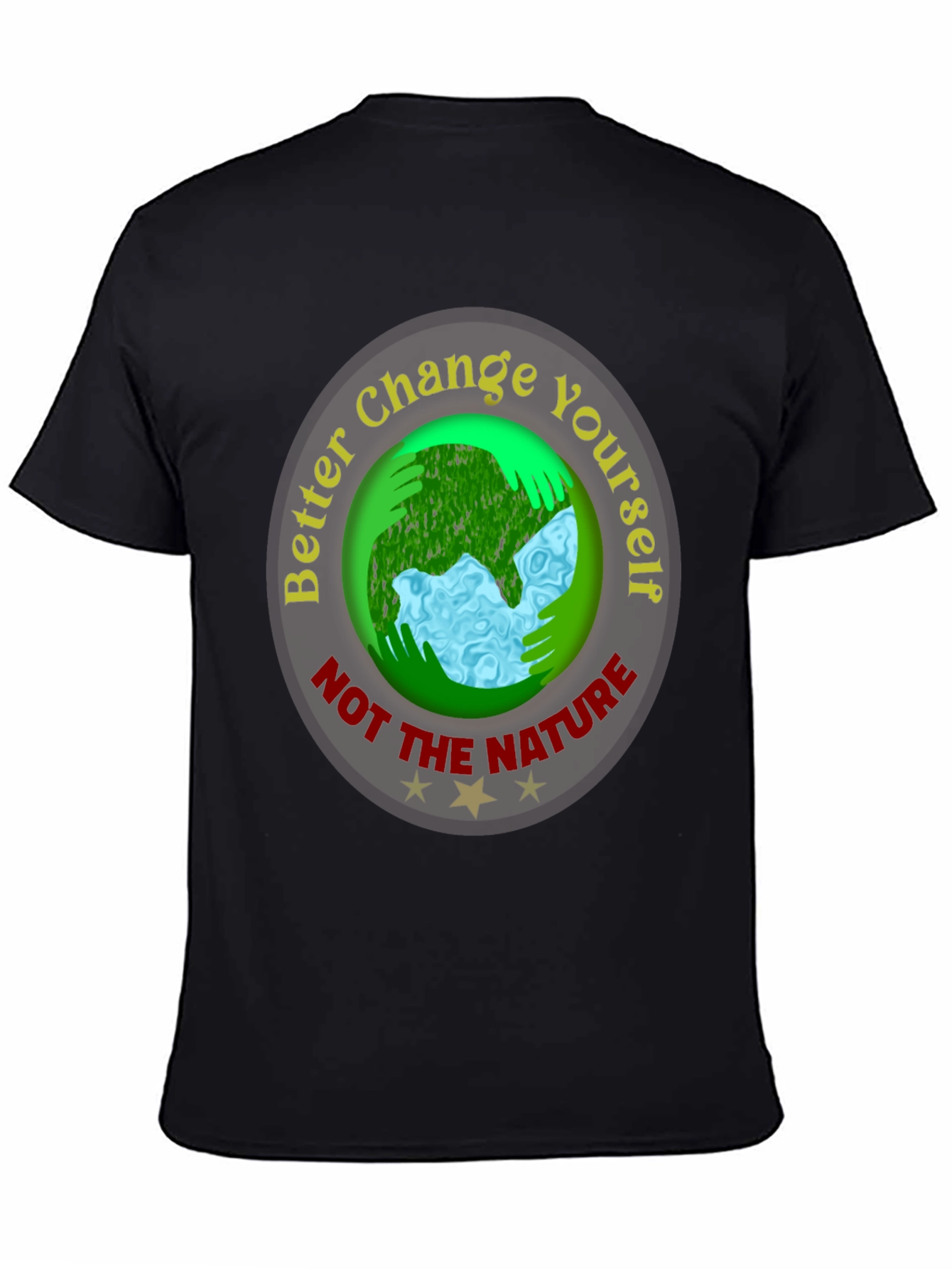 Eco-Friendly Slogan T-Shirt: Change Yourself Not The Nature