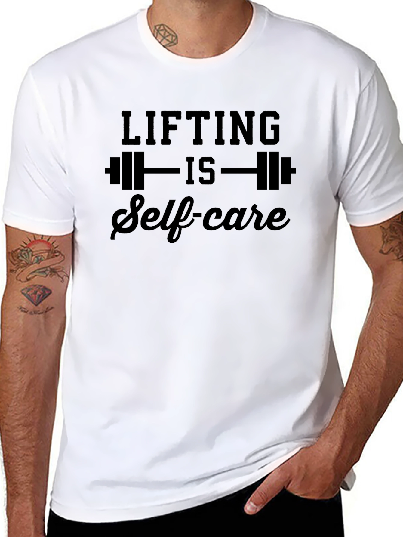 Lifting is Self-Care Black Graphic T-Shirt