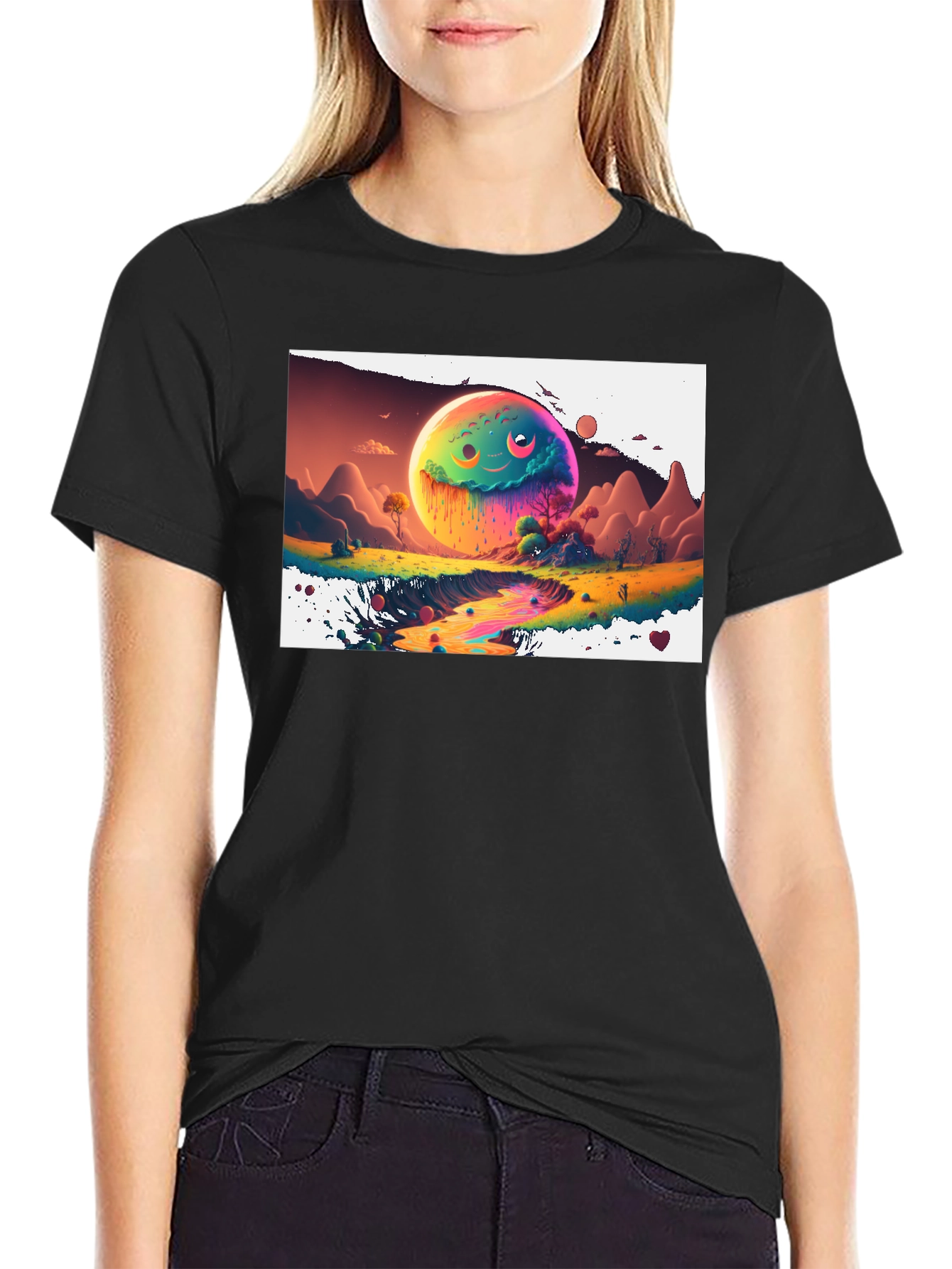Psychedelic Planet Graphic Tee - Unique Design