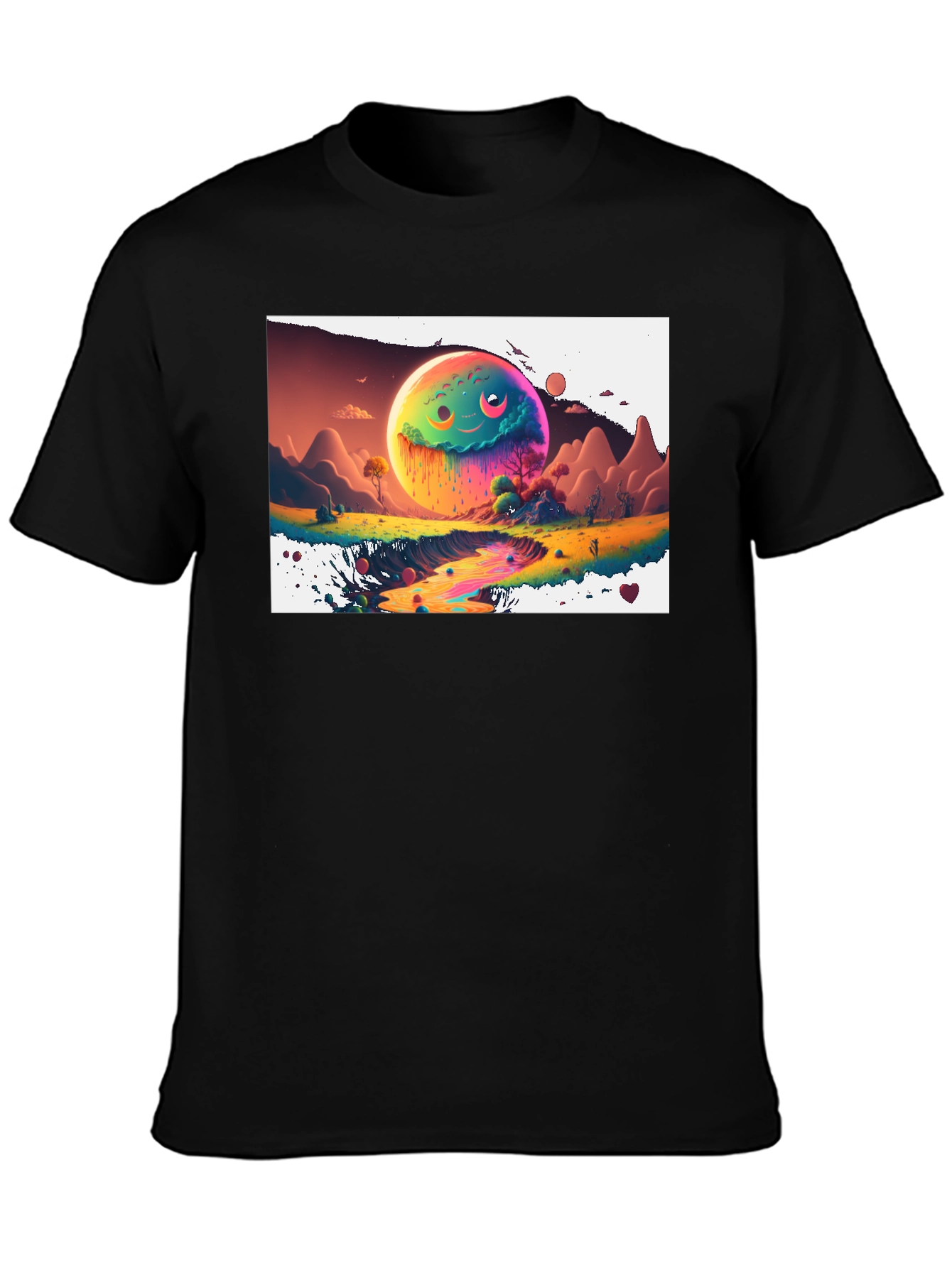 Psychedelic Planet Graphic Tee - Unique Design