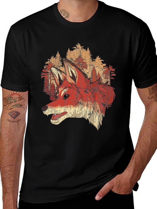 Vintage Fox Graphic Tee - Nature Inspired