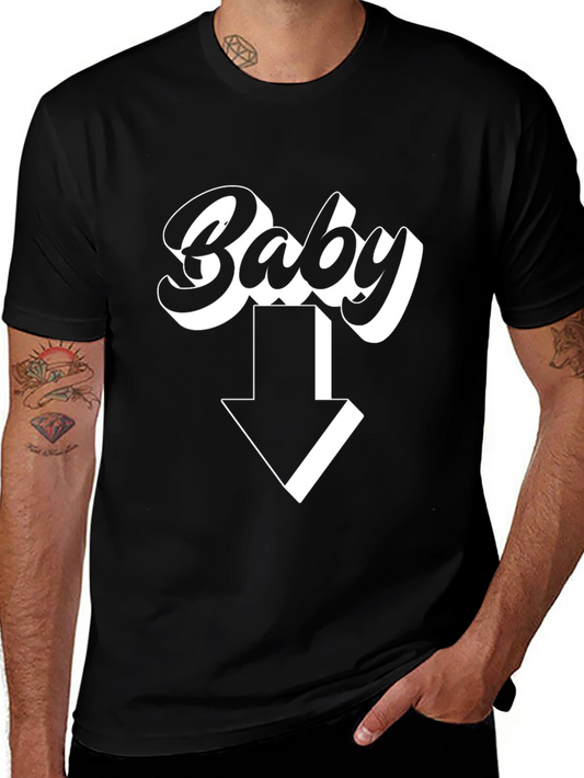 Baby Announcement T-Shirt - Pointing Down