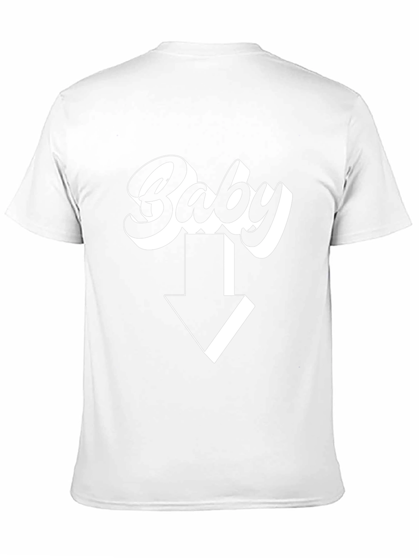 Baby Announcement T-Shirt - Pointing Down