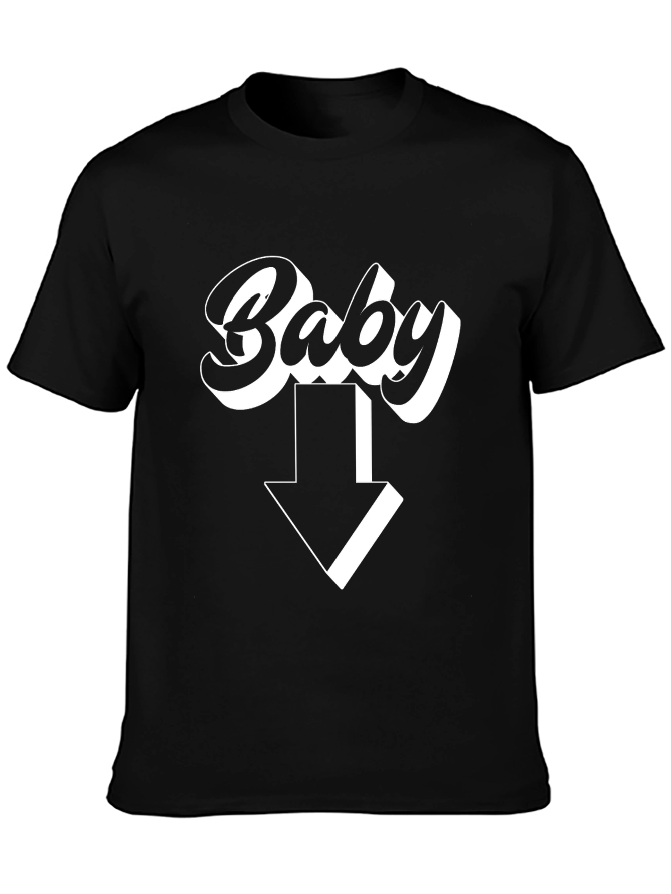 Baby Announcement T-Shirt - Pointing Down