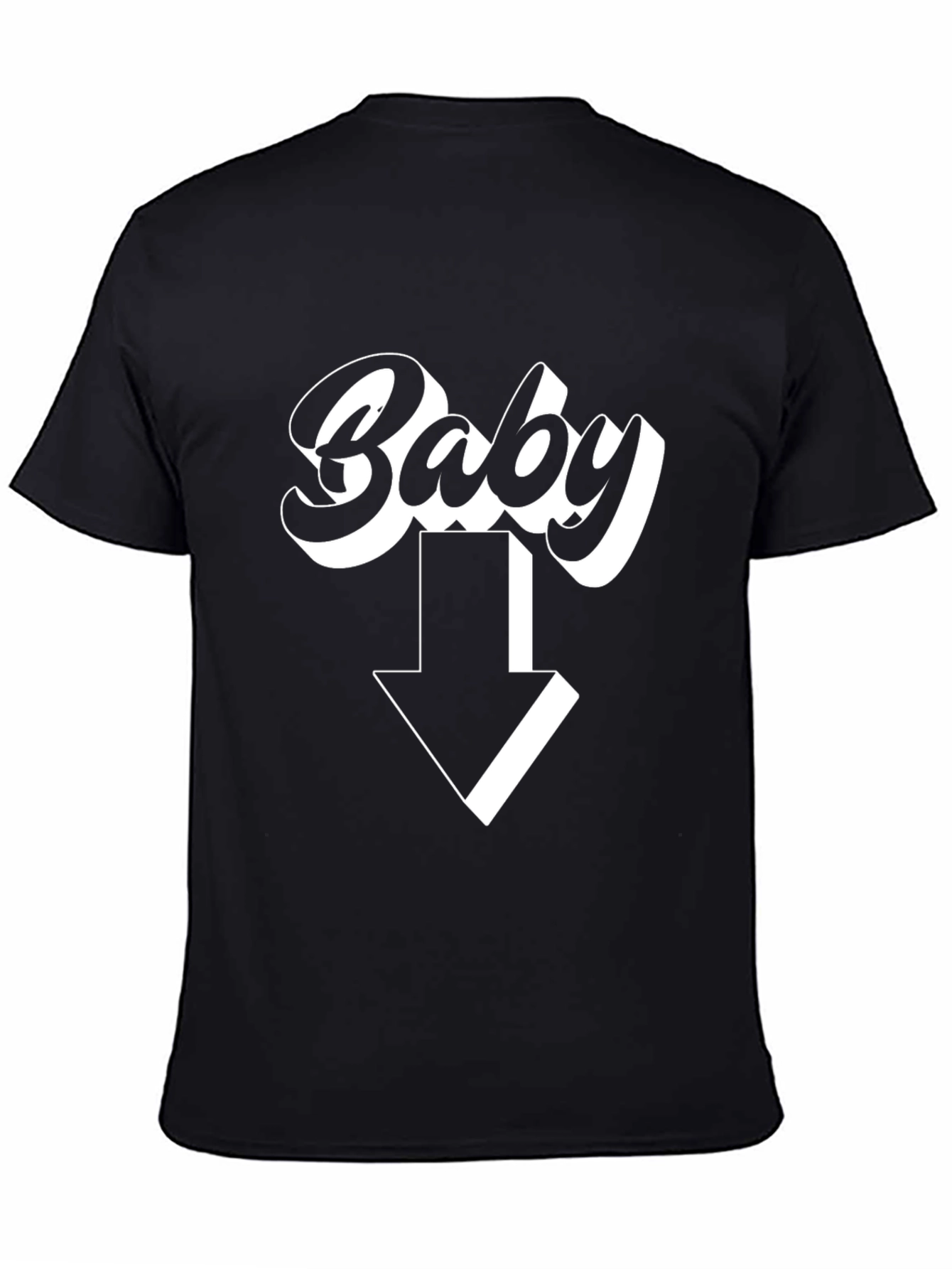 Baby Announcement T-Shirt - Pointing Down
