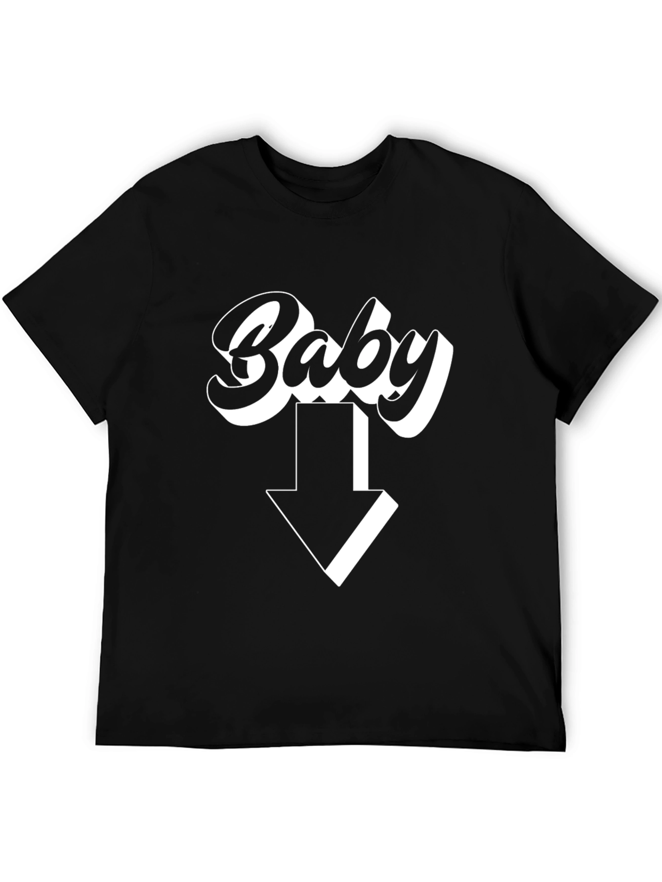 Baby Announcement T-Shirt - Pointing Down