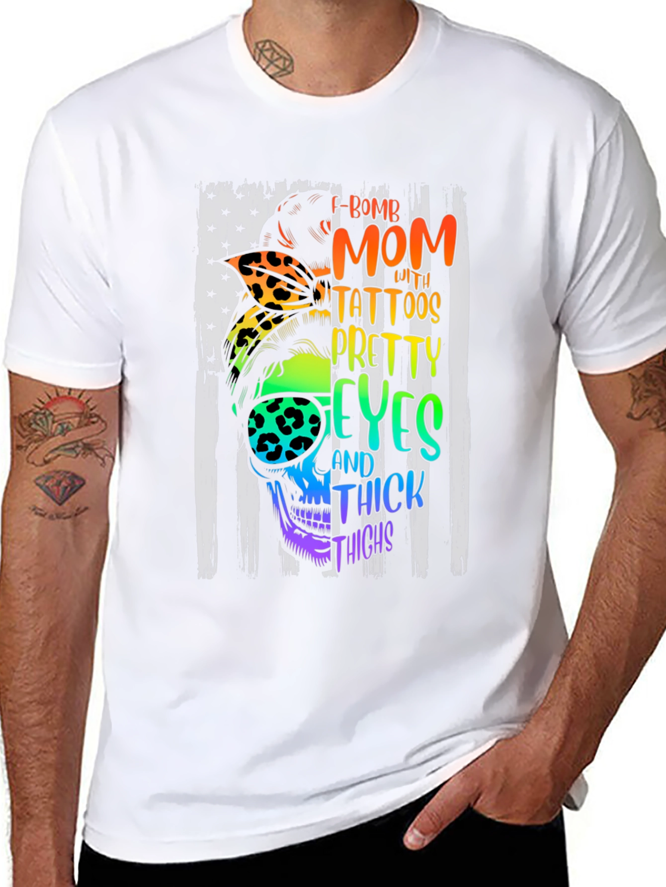 F-Bomb Mom Skull Graphic T-Shirt