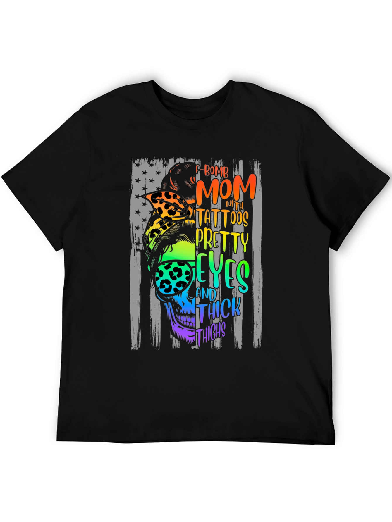 F-Bomb Mom Skull Graphic T-Shirt