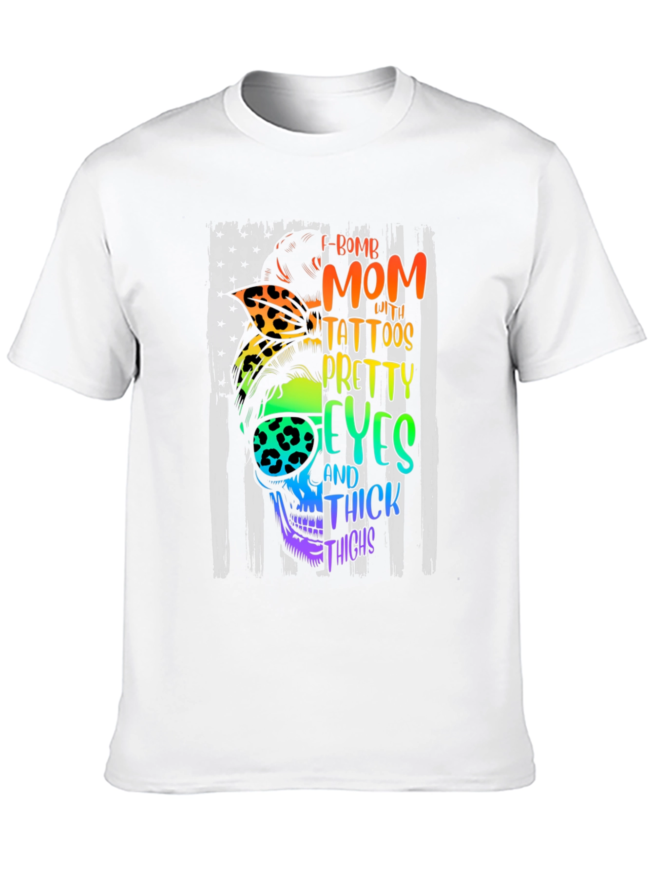 F-Bomb Mom Skull Graphic T-Shirt