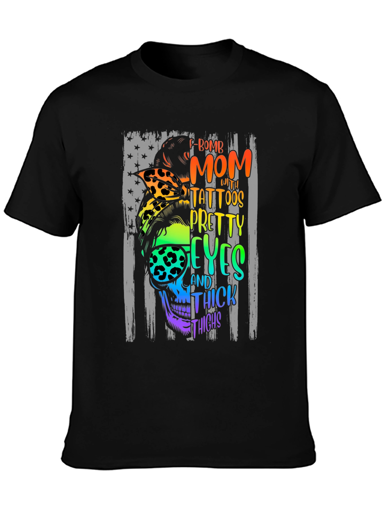 F-Bomb Mom Skull Graphic T-Shirt
