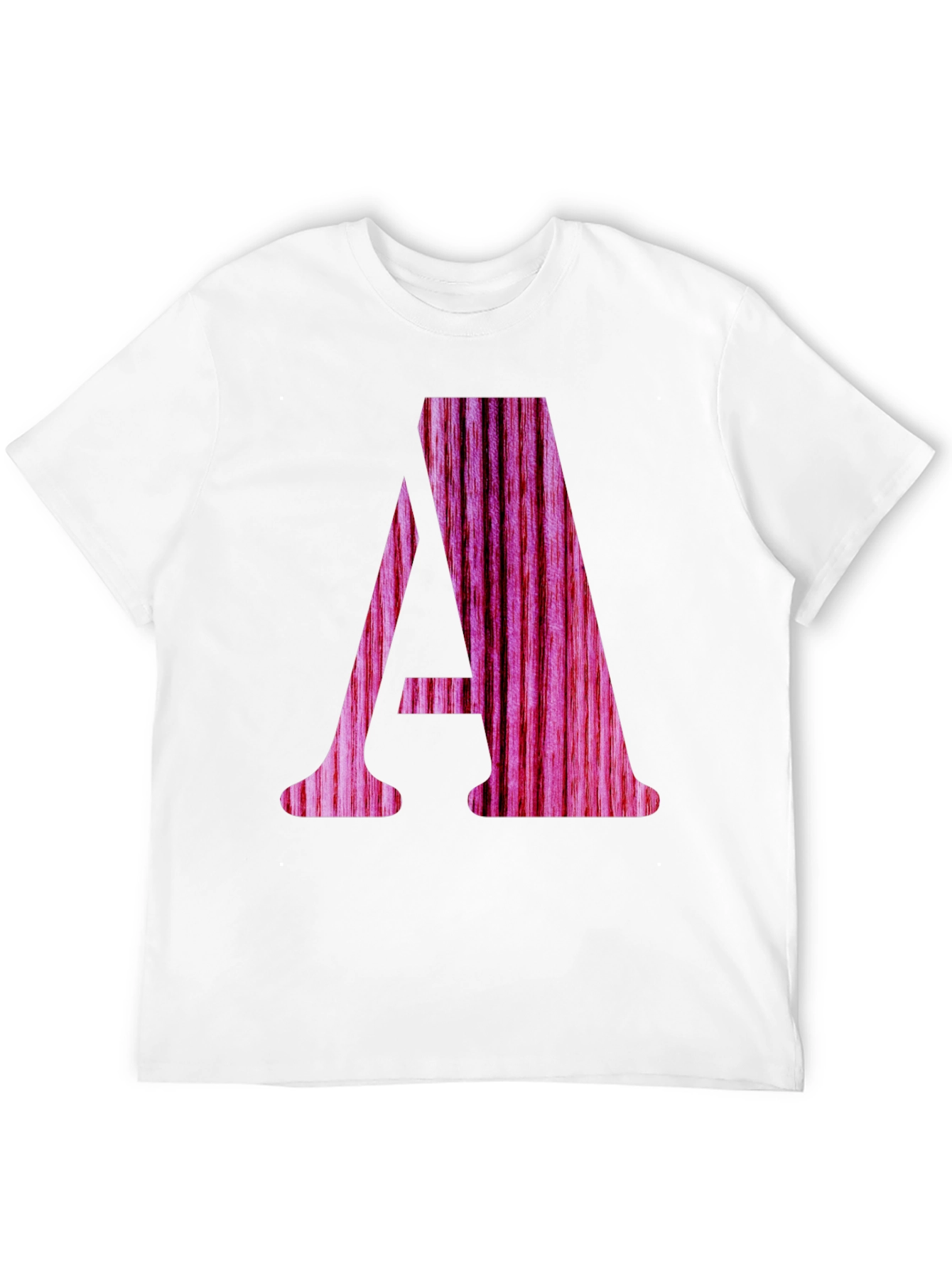 Letter A Wood Grain Graphic T-Shirt