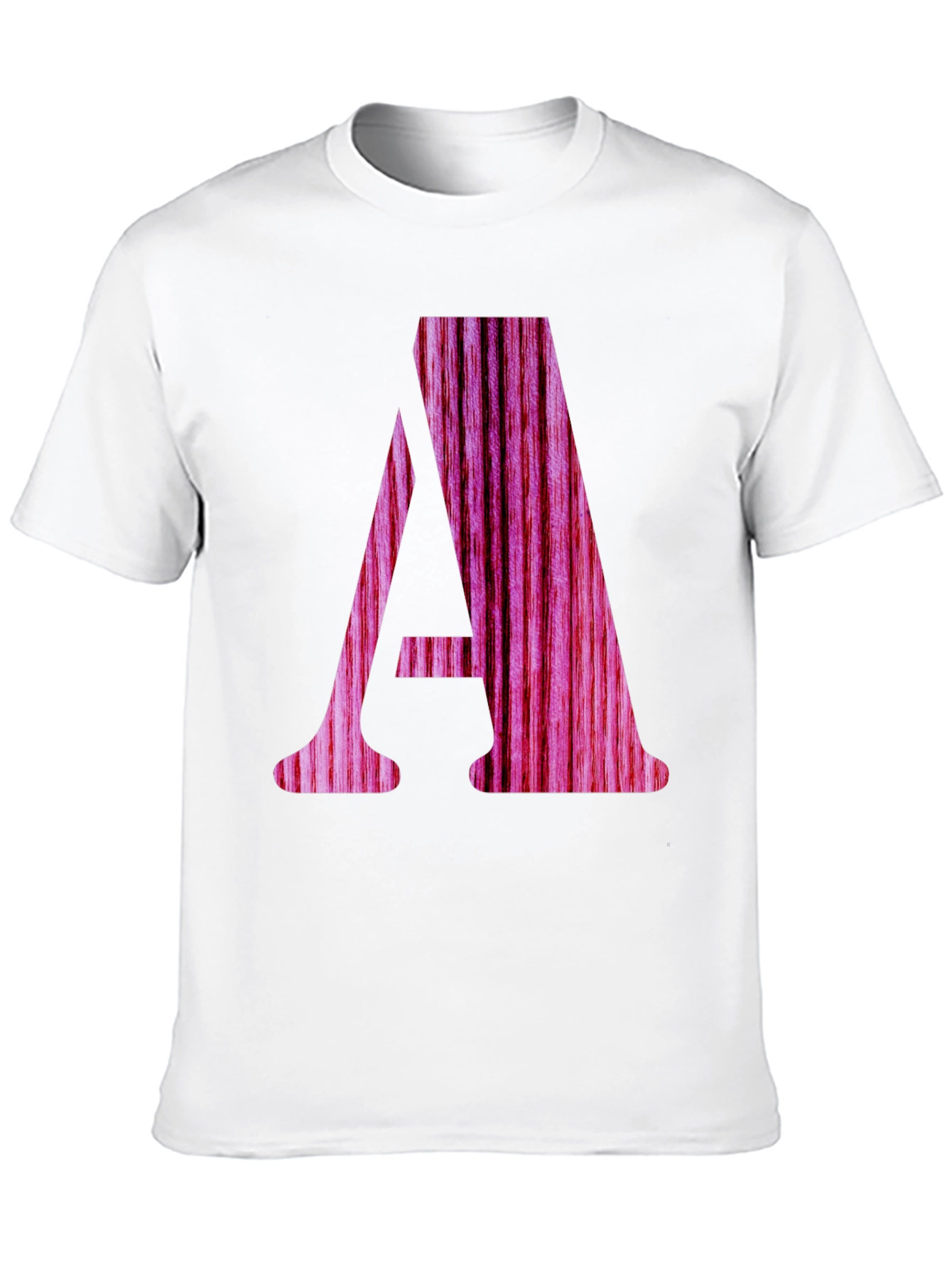 Letter A Wood Grain Graphic T-Shirt